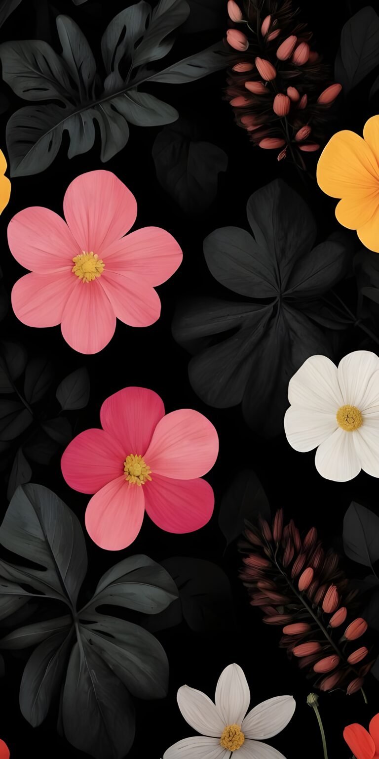 AMOLED Flower Phone Wallpaper