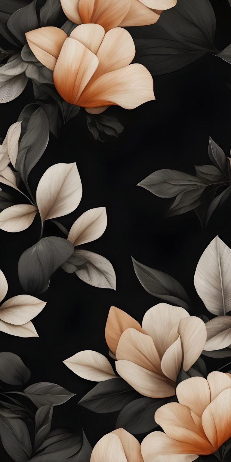 AMOLED Phone Wallpaper Flower, Black, Environment