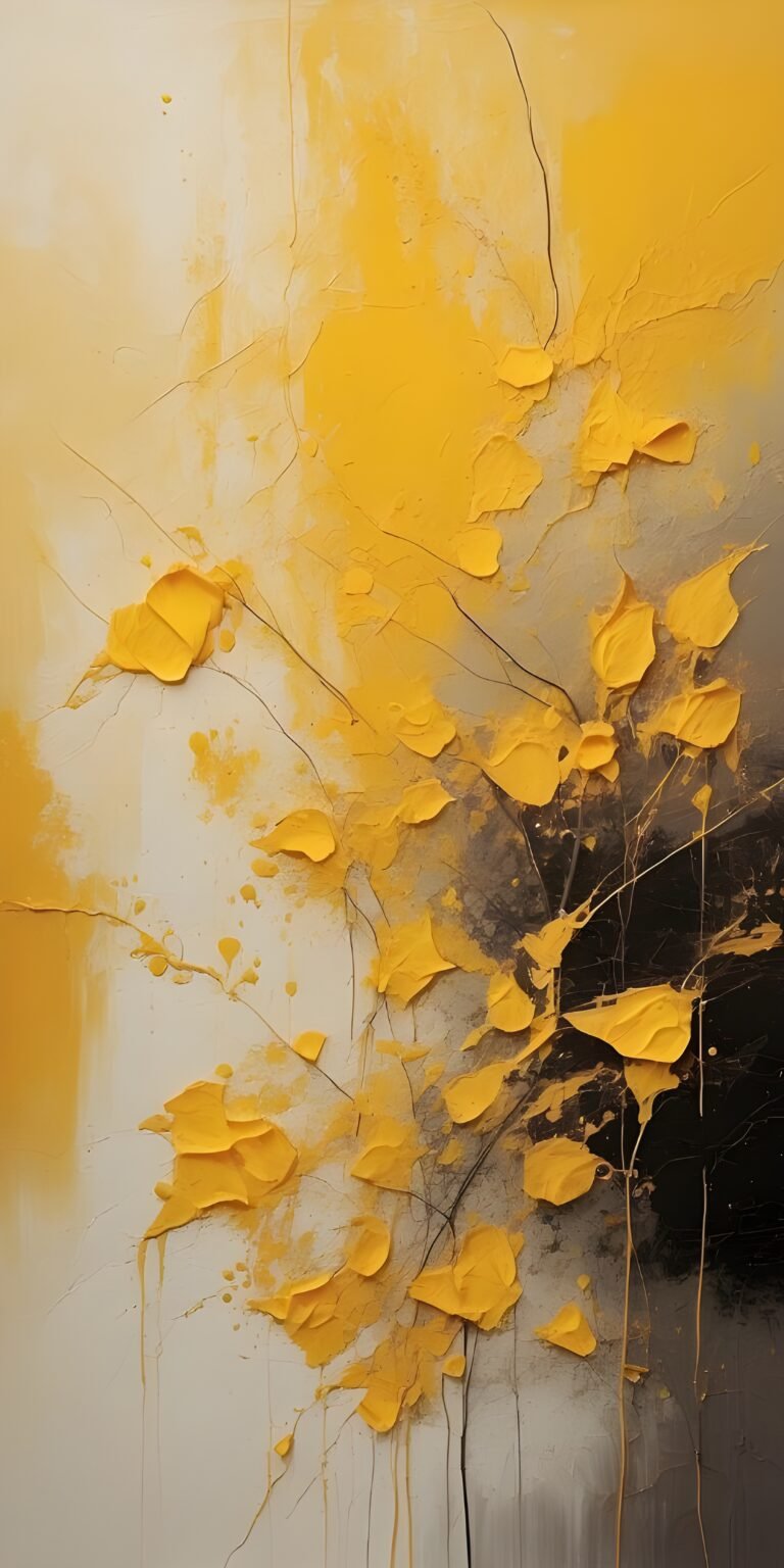 Abstract Yellow Paint wallpaper for phone