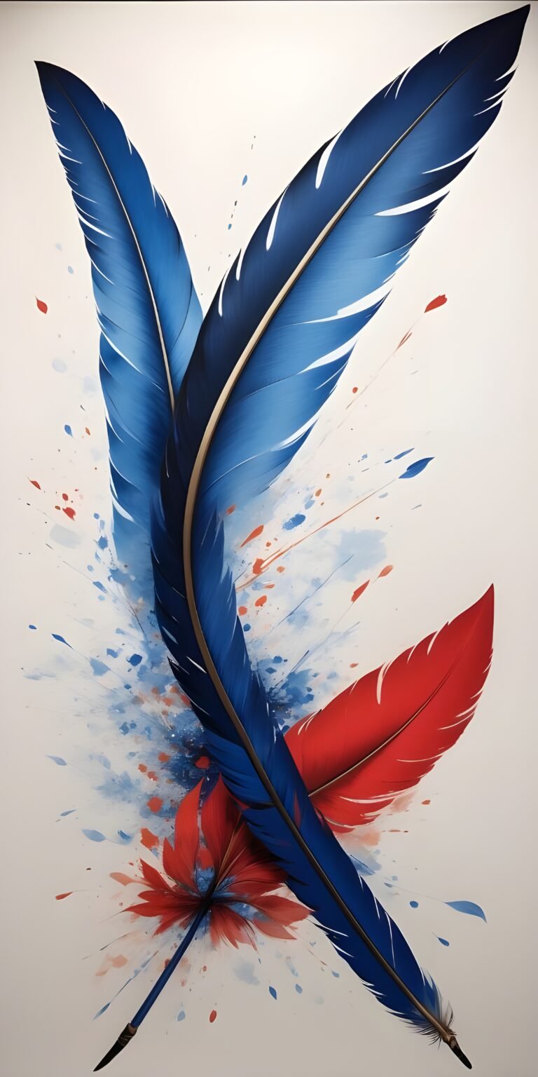 Artistic Phone Wallpaper, Feathers, White