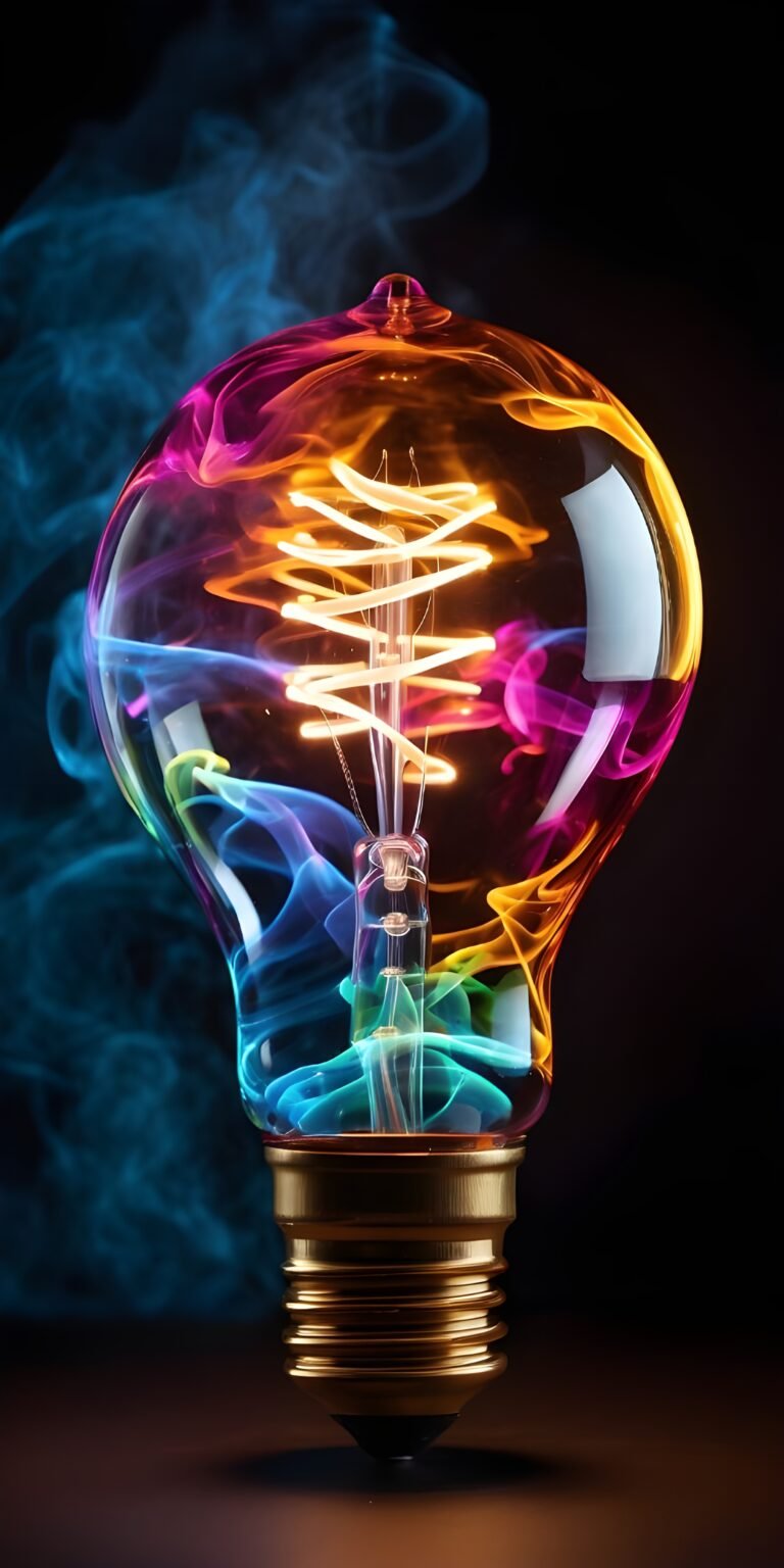 Best Artistic Bulb Vibrant Colors Phone Wallpaper