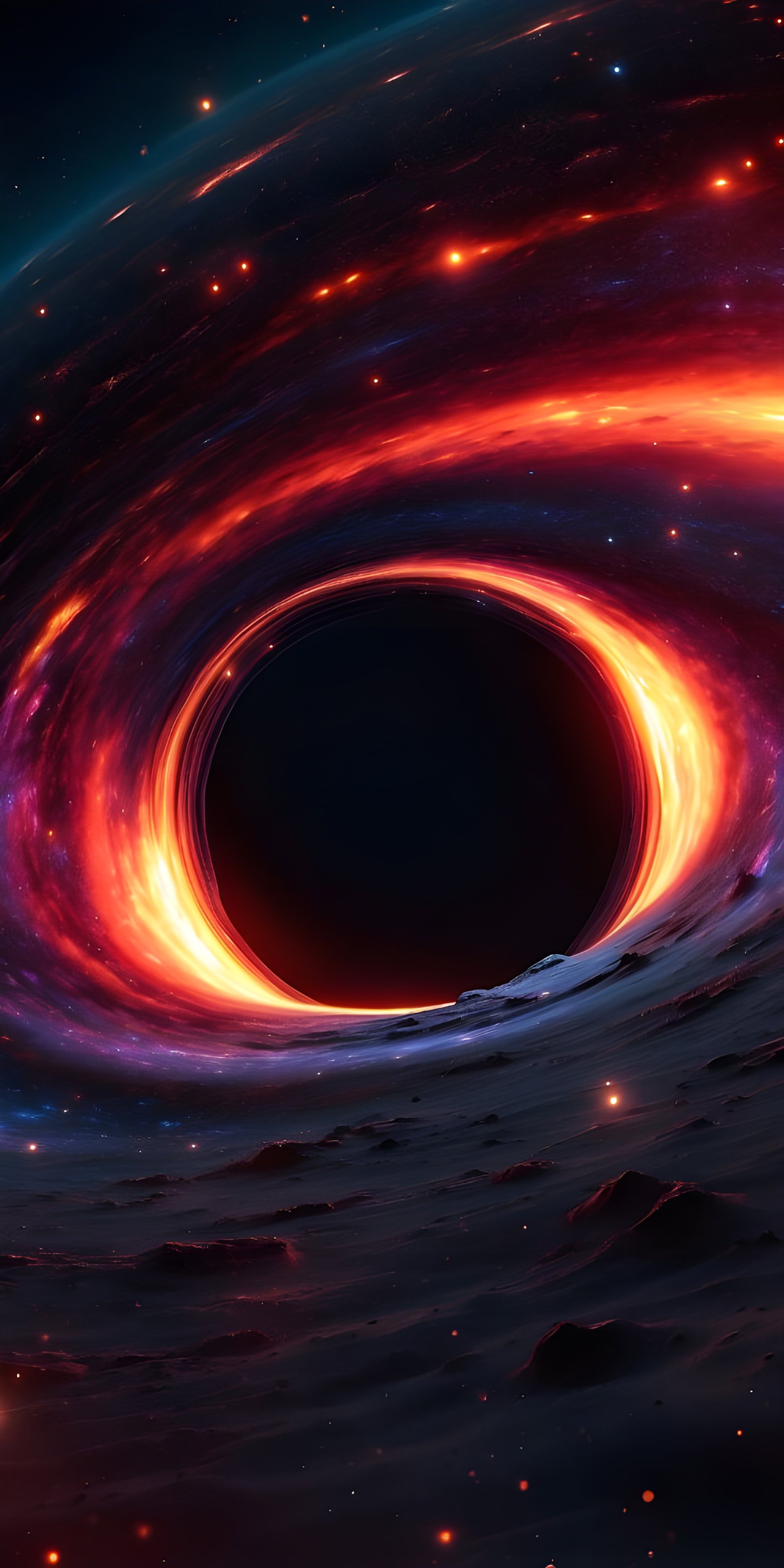 Black Hole Galaxy Phone Wallpaper