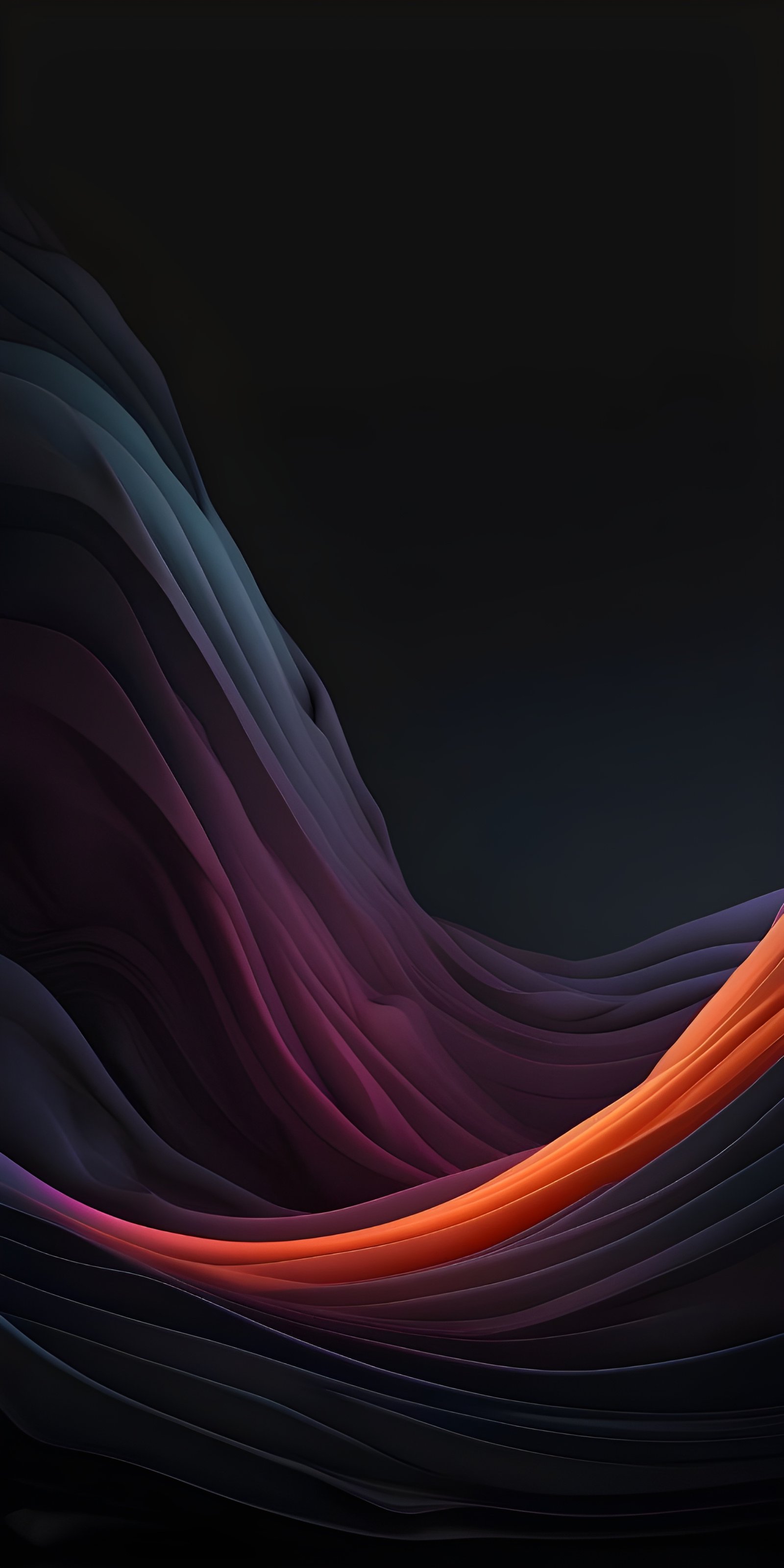 Black, Violet and orange Phone Wallpaper Abstract