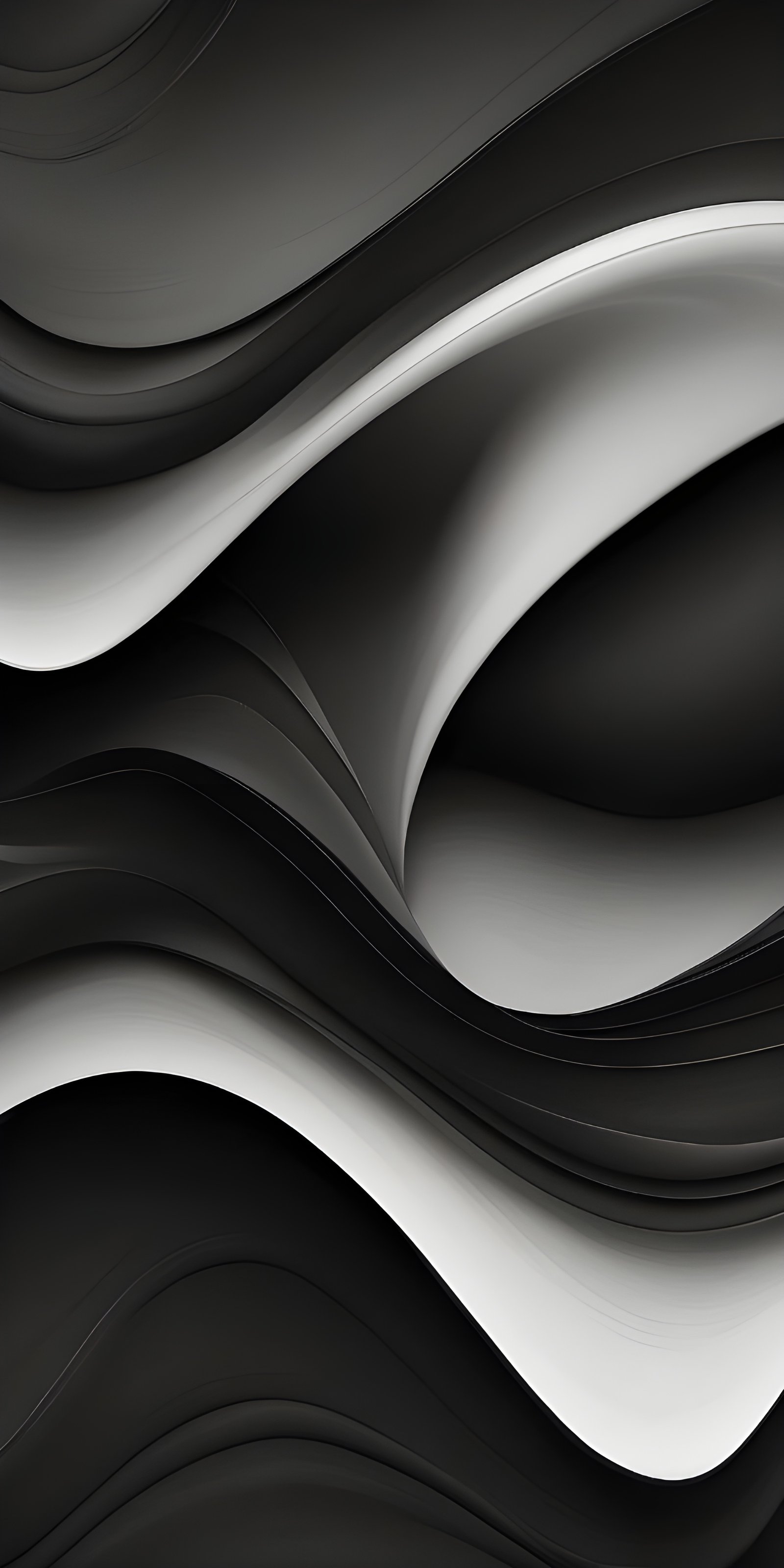 Black and White Intersting Abstract Pattern Phone Wallpaper