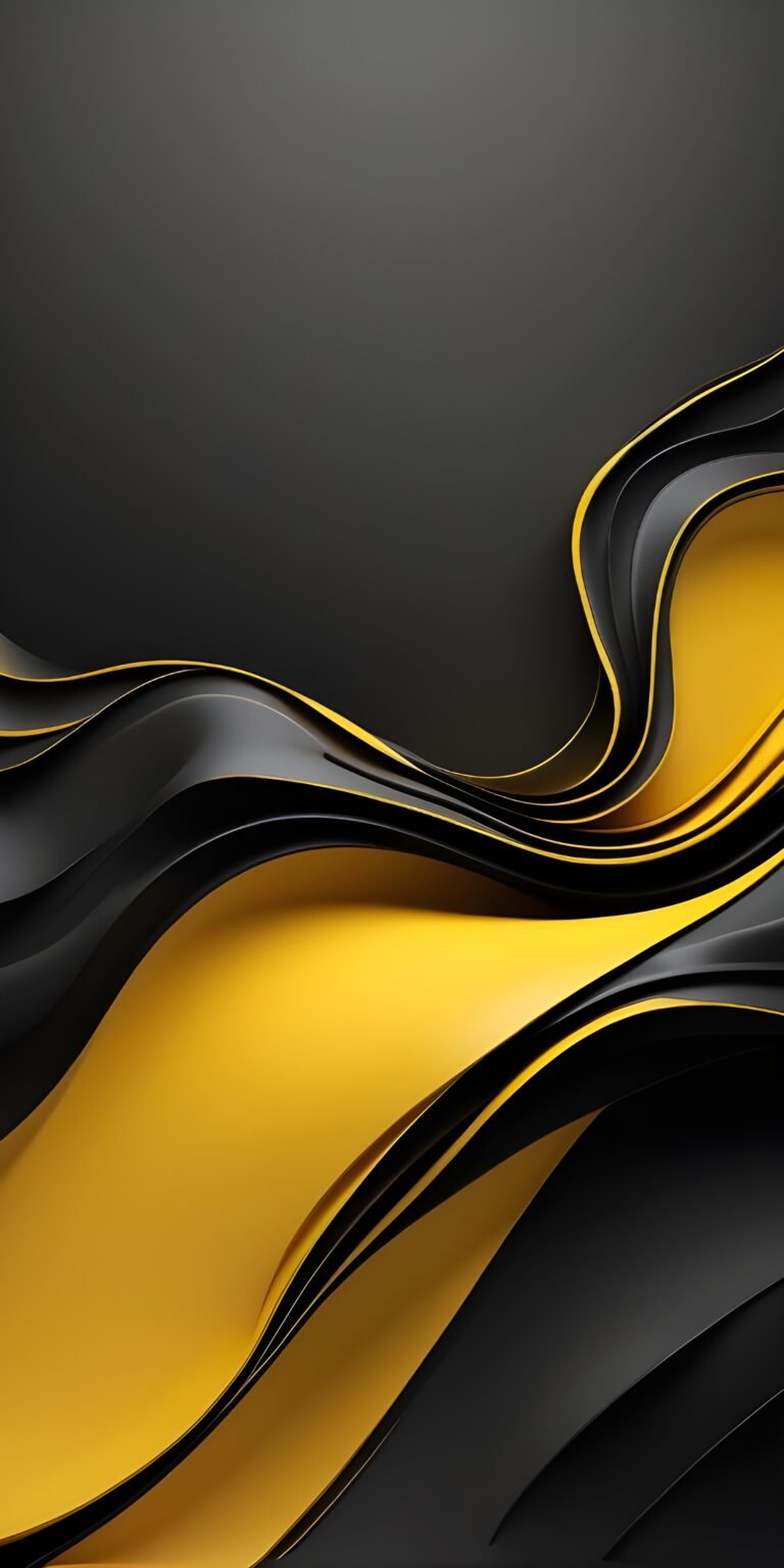 Black and Yellow Abstract Phone Wallpaper