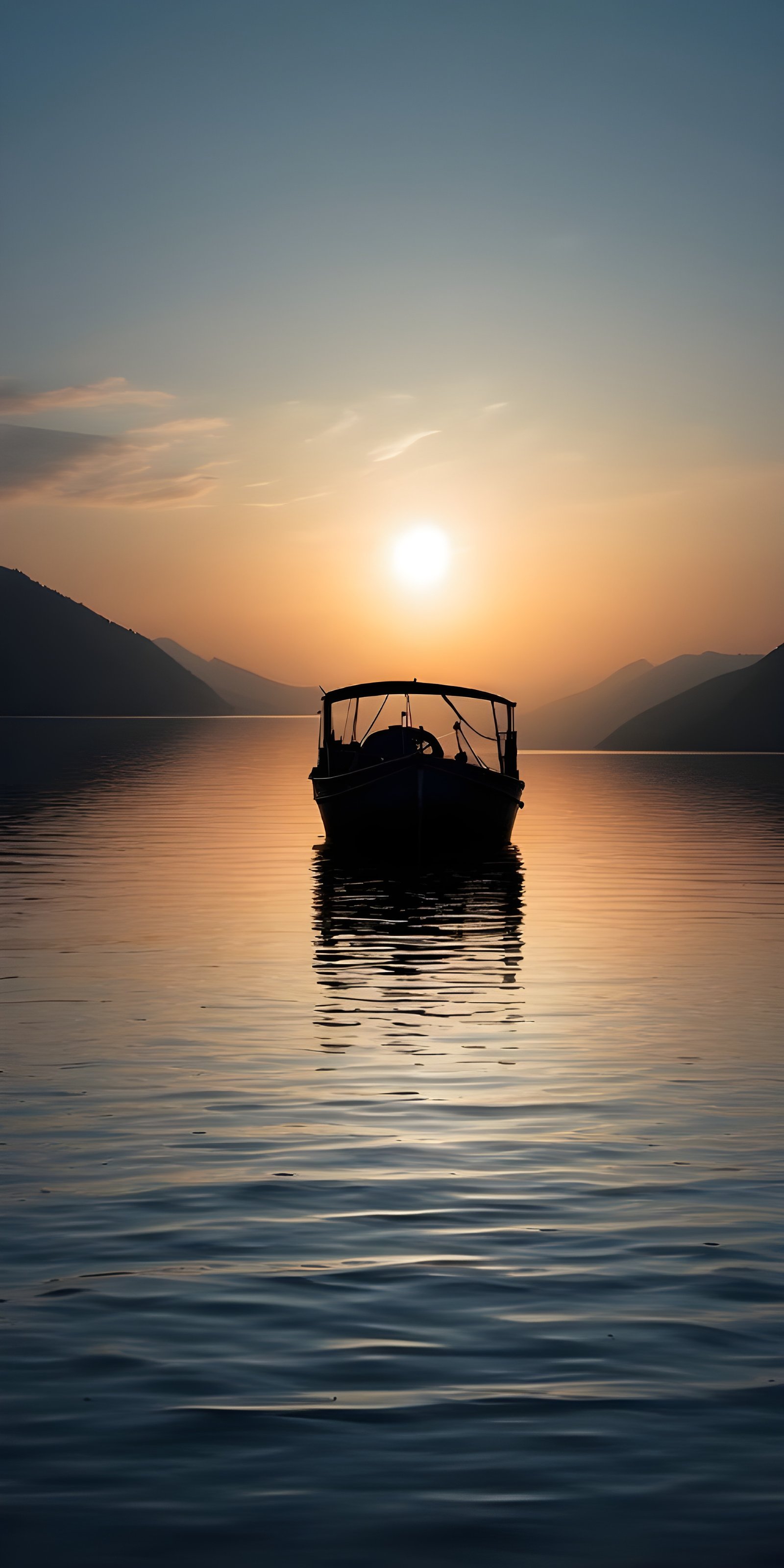 Boat Wallpaper for Phone Sunset