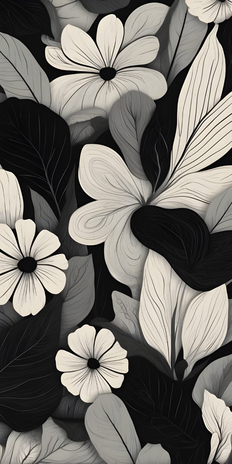 Flower Phone Wallpaper, White