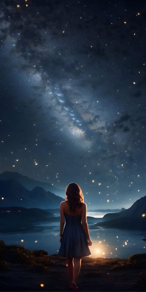 Girl Phone Wallpaper Download, Nature, Galaxy