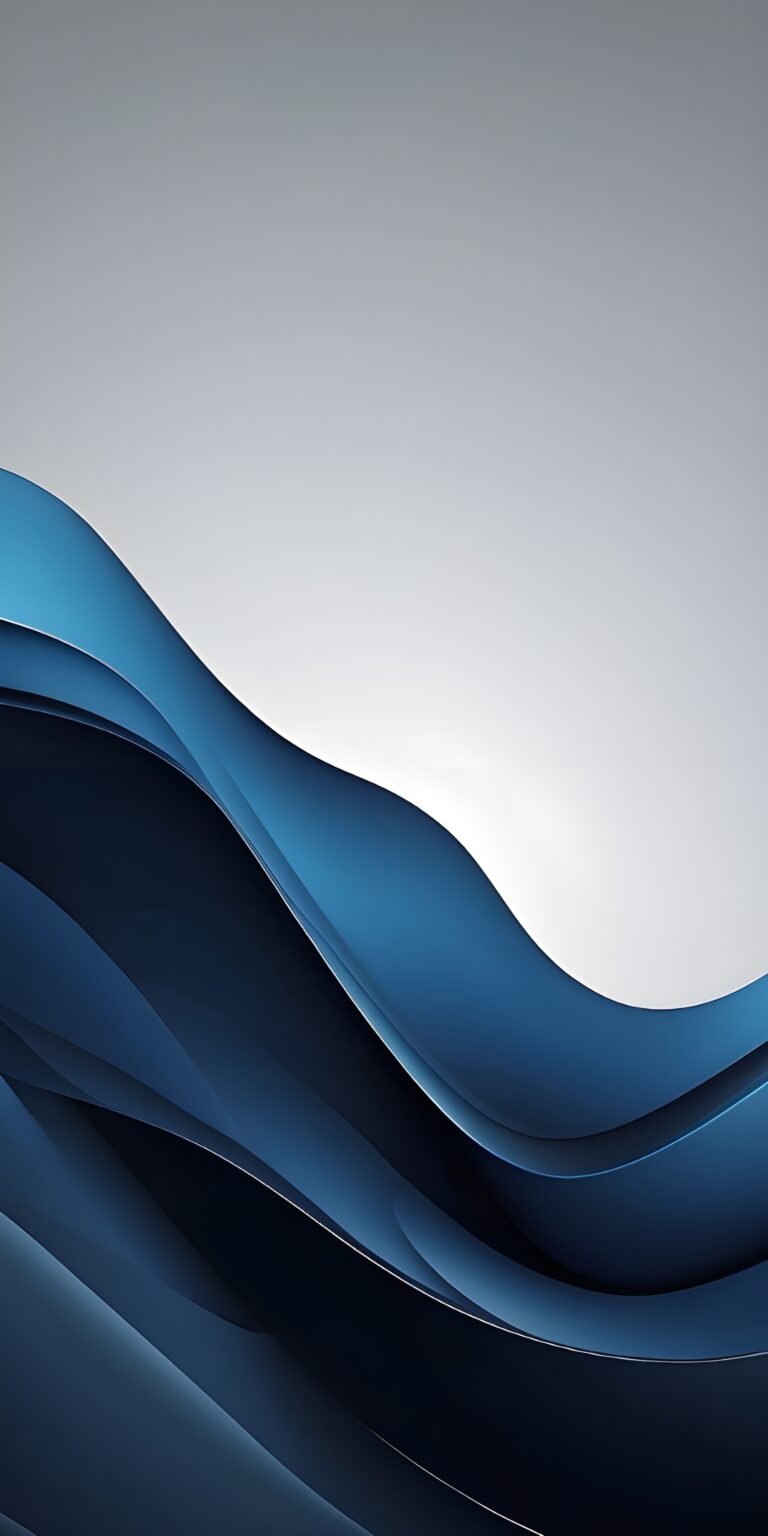 Interesting Blue Waves Abstract Wallpaper for Phone