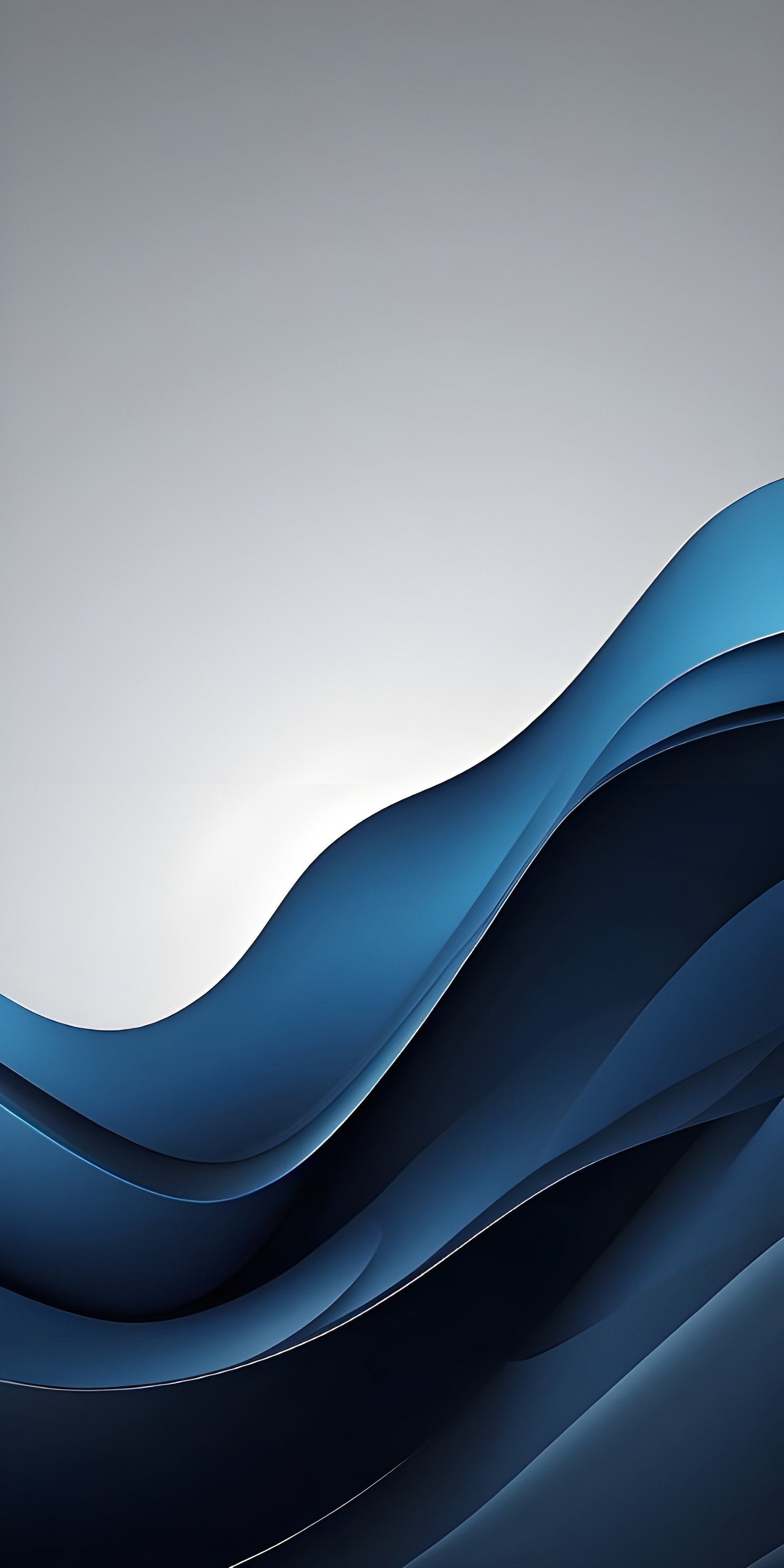 Interesting Blue Waves Best Abstract Wallpaper for Phone