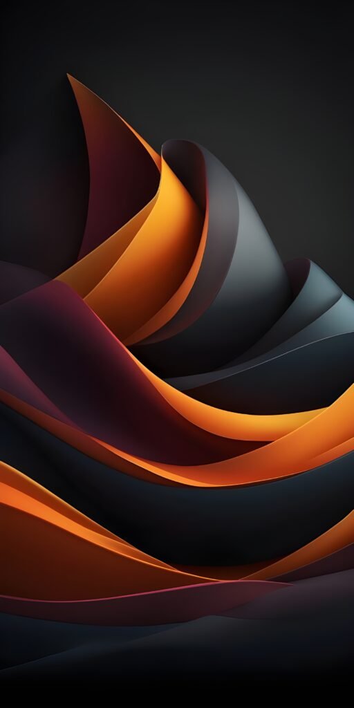 Interesting Abstract Black Orange Phone Wallpaper