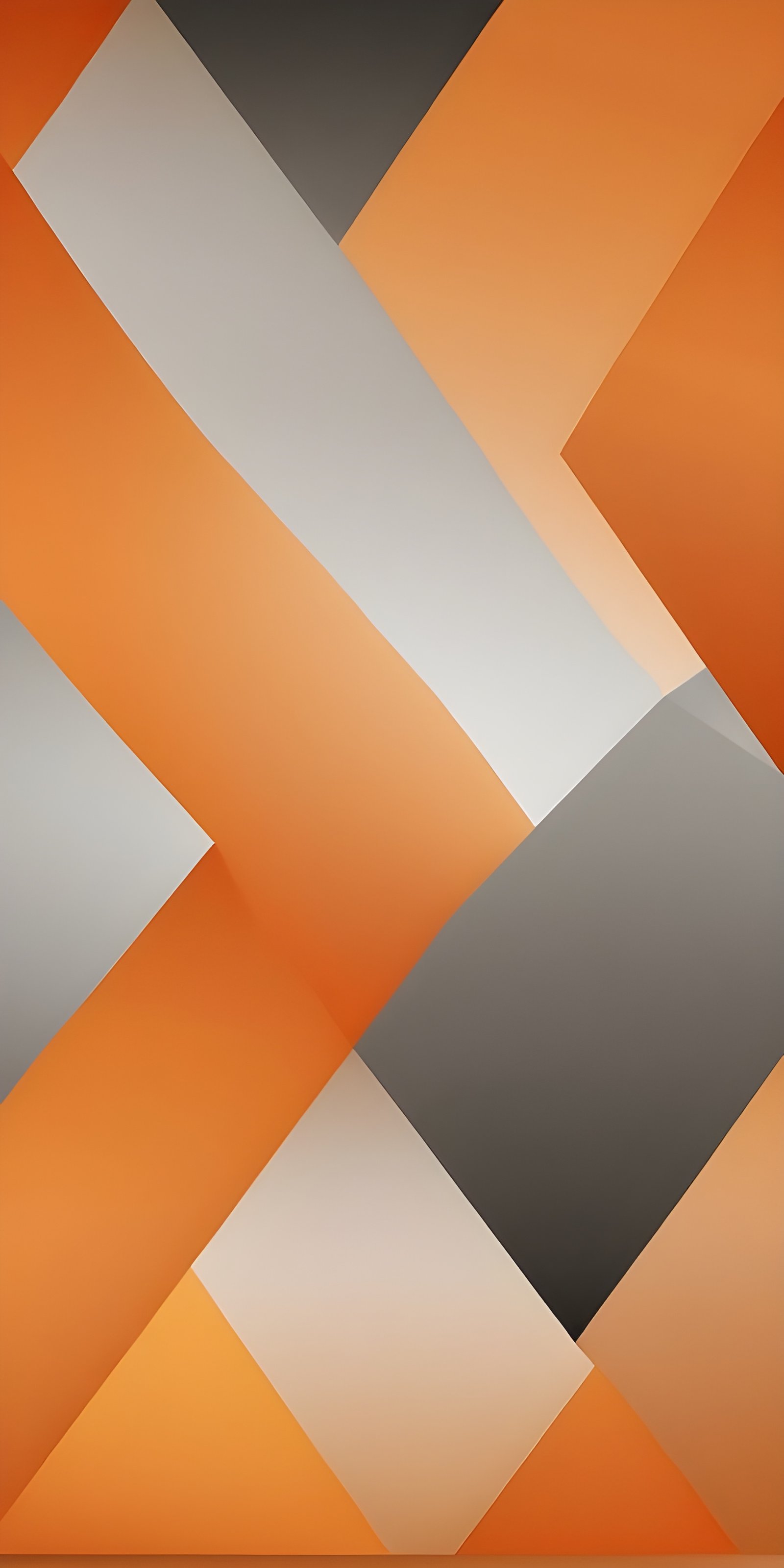 Orange and White Pattern Abstract Phone Wallpaper