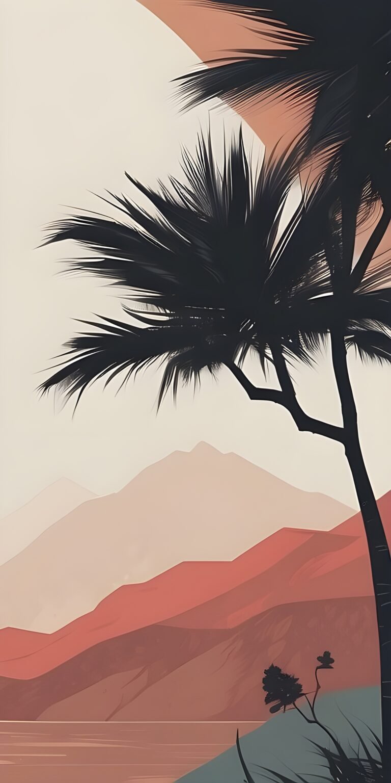 Palm Tree Beautiful Wallpaper Pink for phone