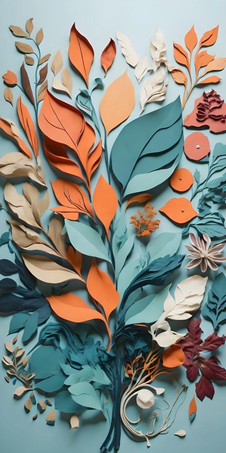 Paper Style Tree Wallpaper for Phone