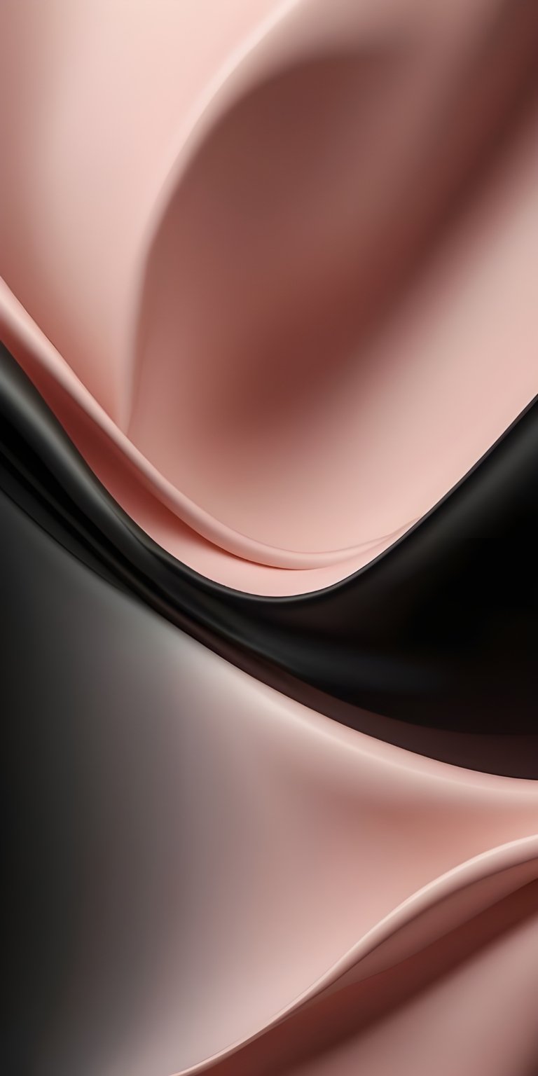 Pink and Black Curves Abstract Phone Wallpaper