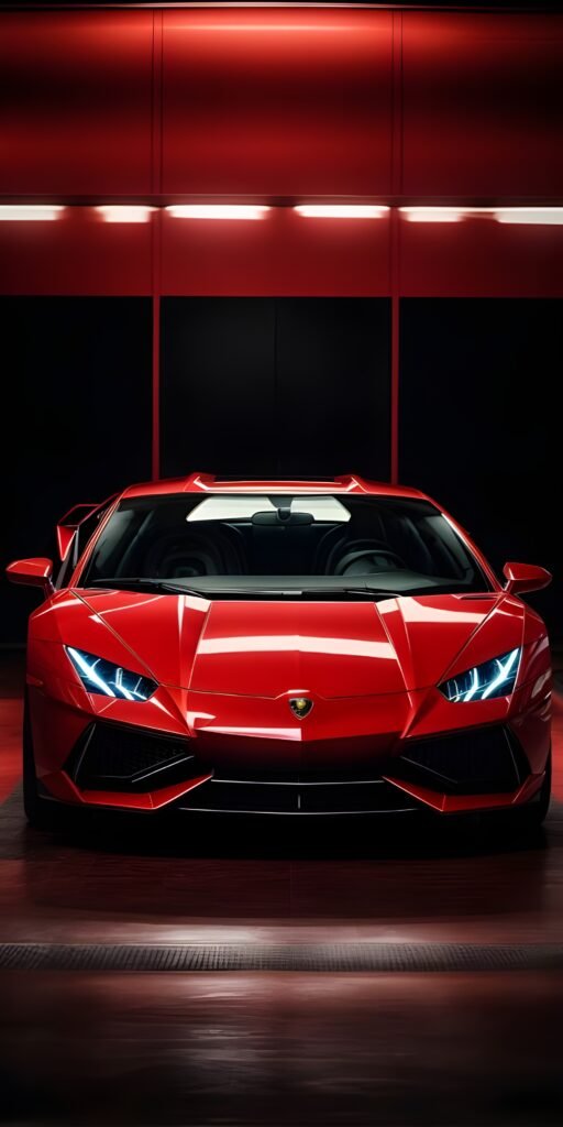 Red Lamborghini Car Beautiful Phone Wallpaper