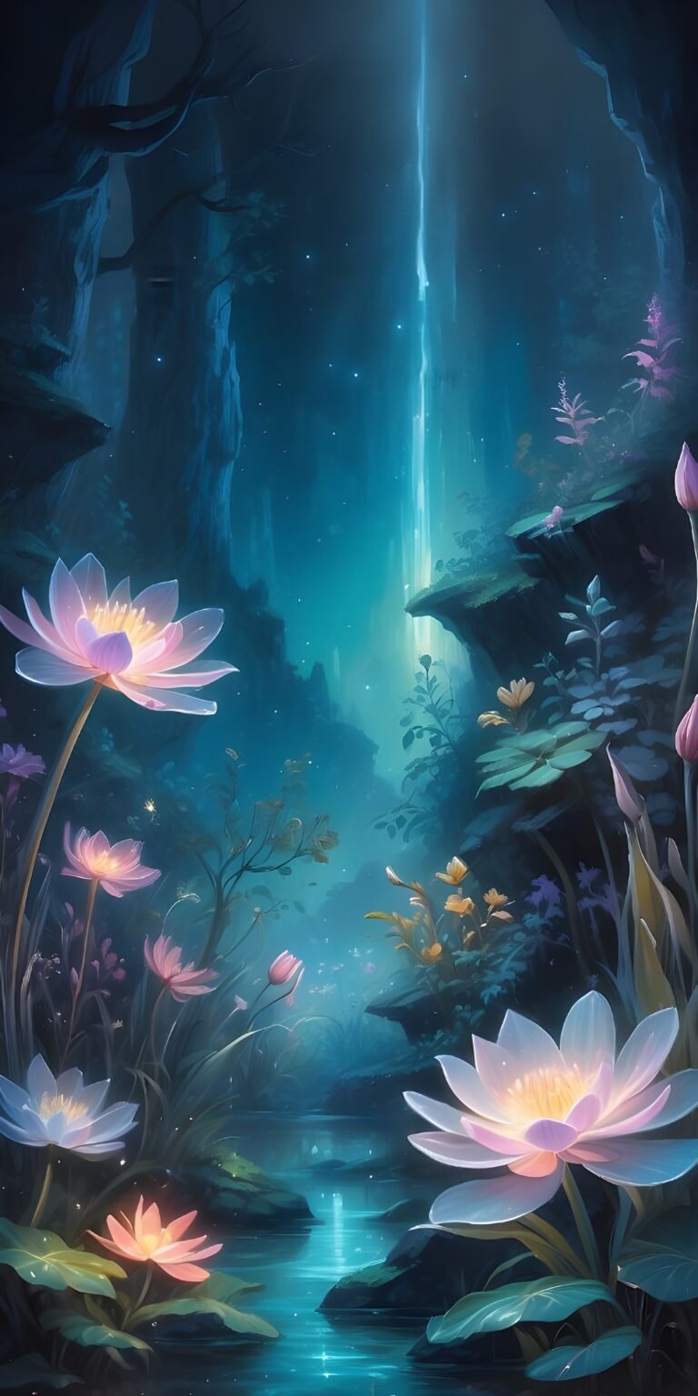 Shining Flower Phone Wallpaper