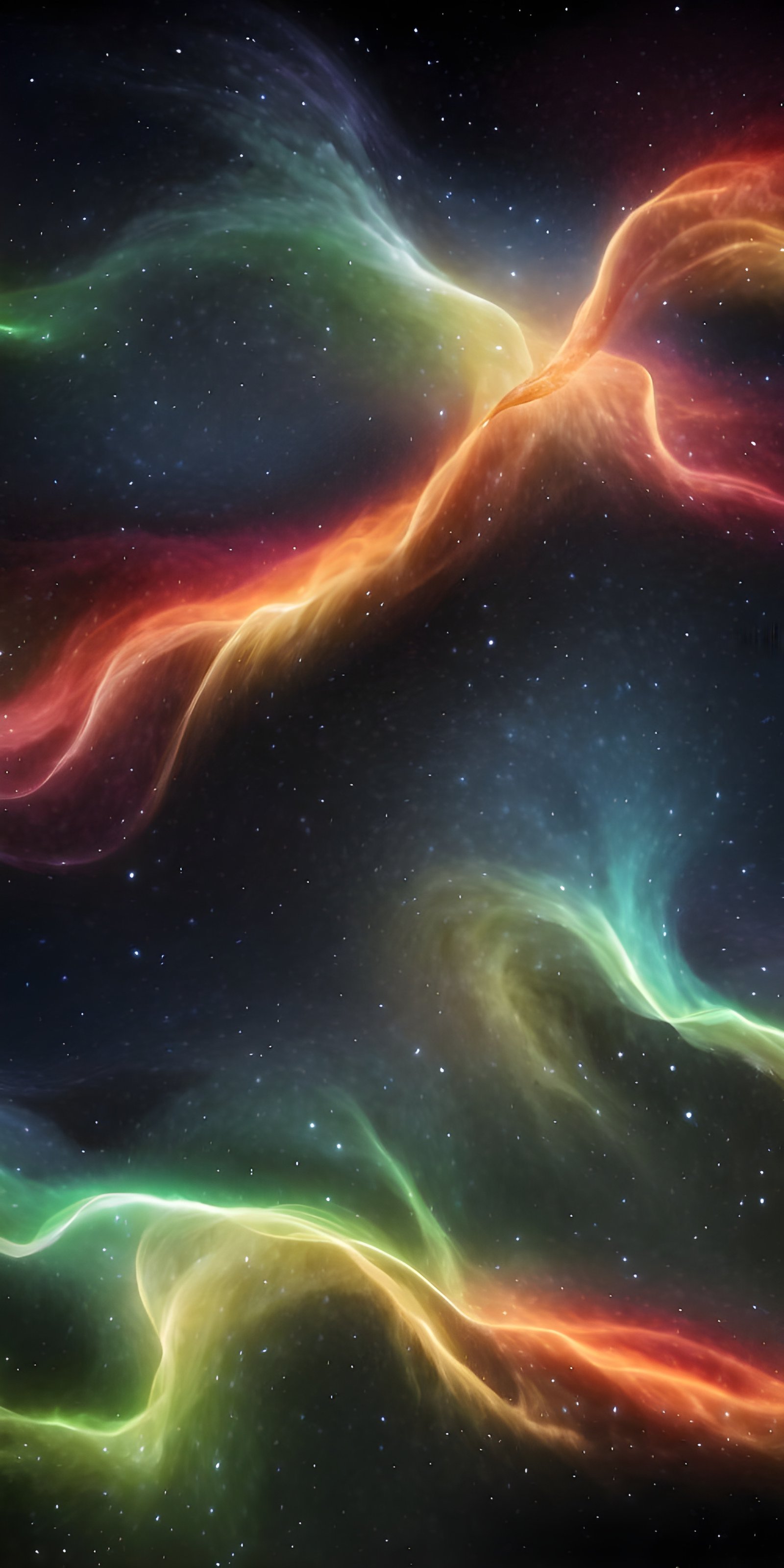 Universe Colorful Waves Phone Wallpapers