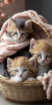 Cute Kittens Slipping Phone Wallpapers Download