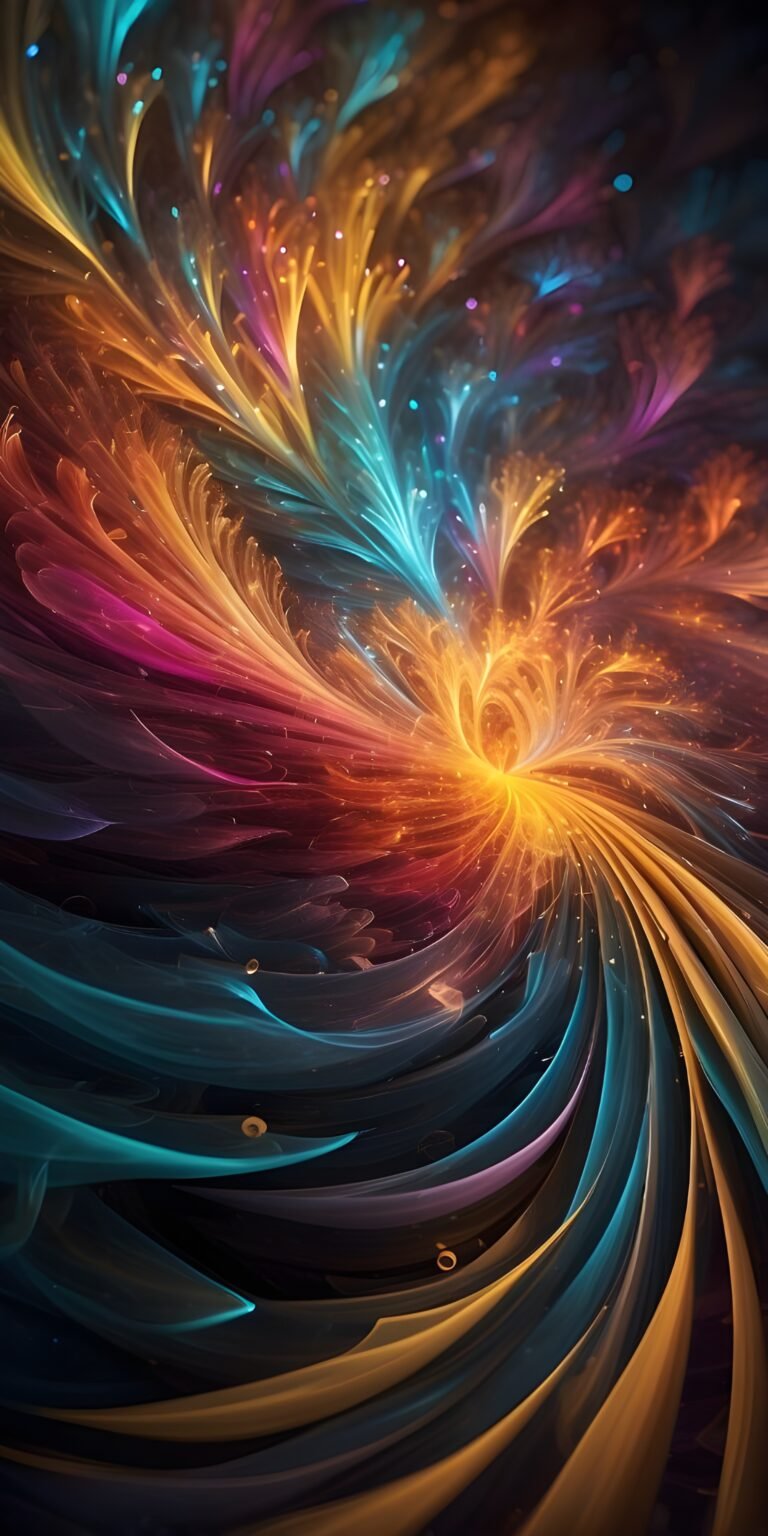 Vibrant Abstract Circular colorful Phone Wallpaper