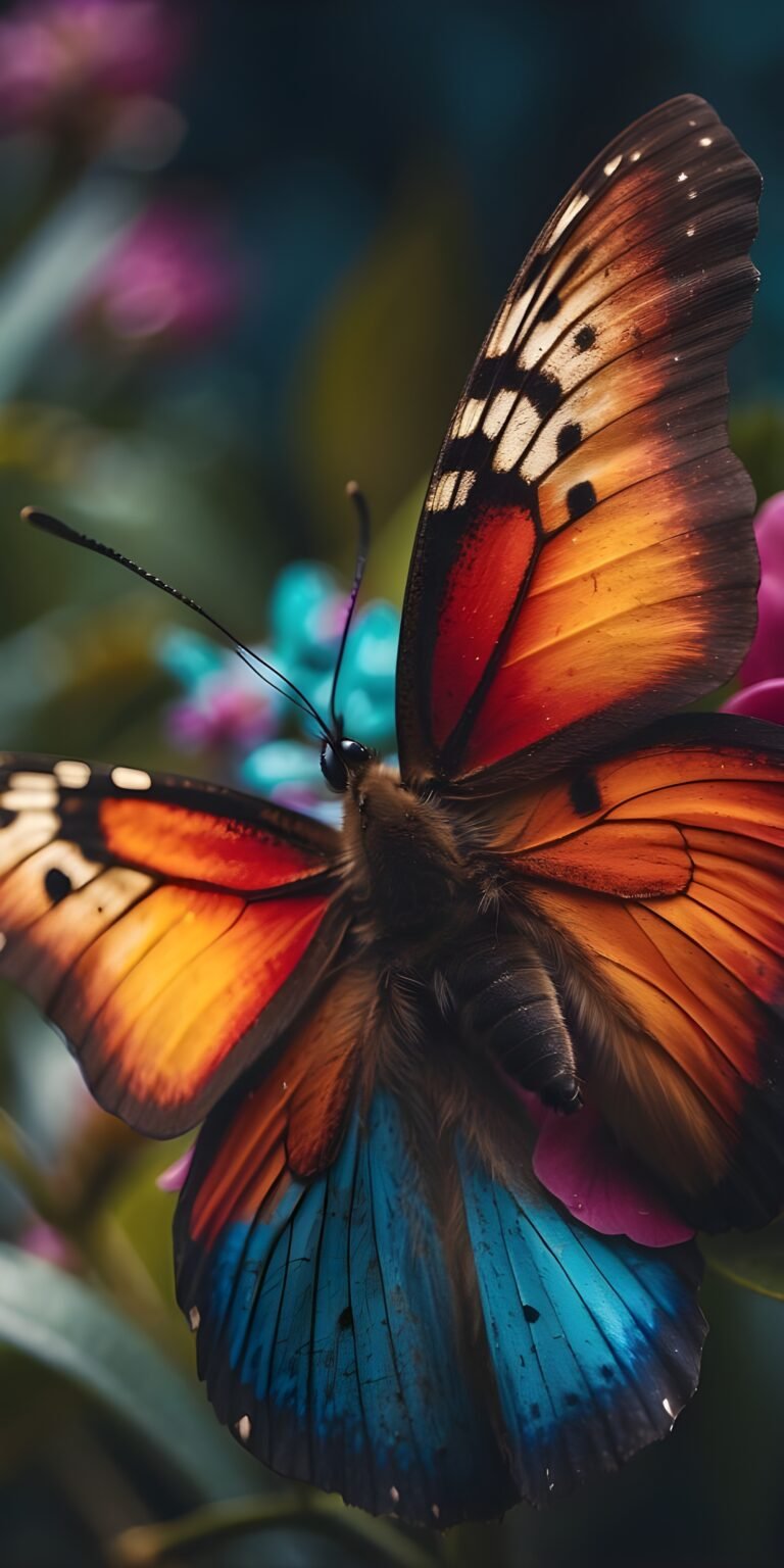 Vibrant Butterfly Phone Wallpaper