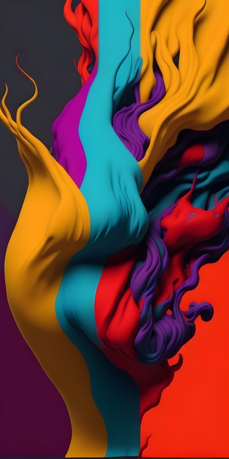 Vibrant and Unique Abstract Phone Wallpapers with Curves