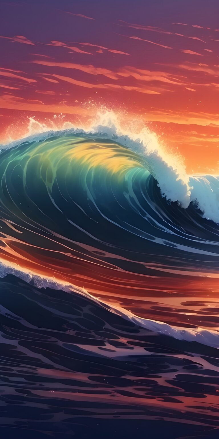 Waves Phone Wallpaper Download, Colorful