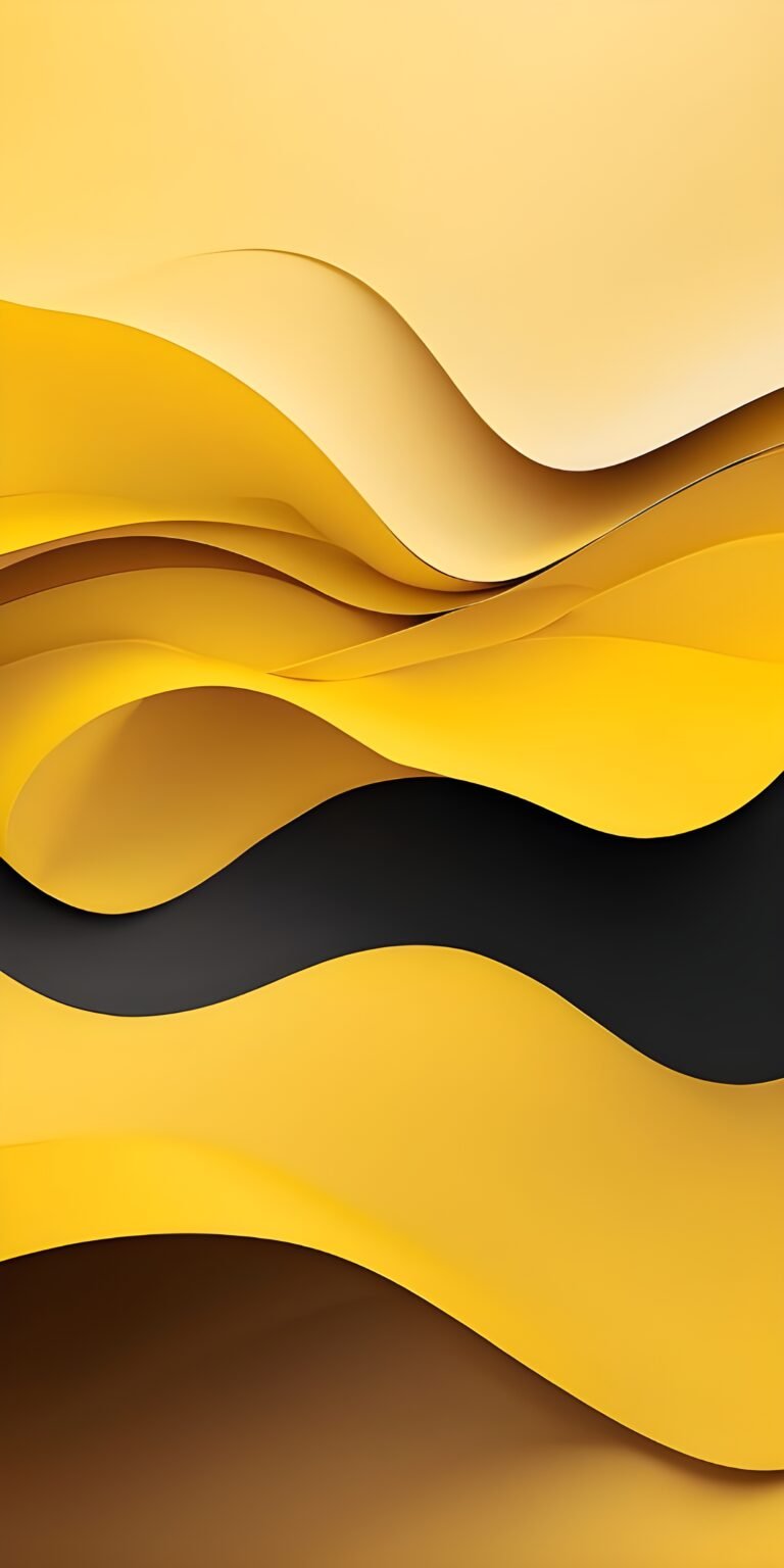 Yellow and Black Abstract Wallpaper