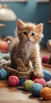 Cute Kitten Looking at you Download HD Phone Wallpapers