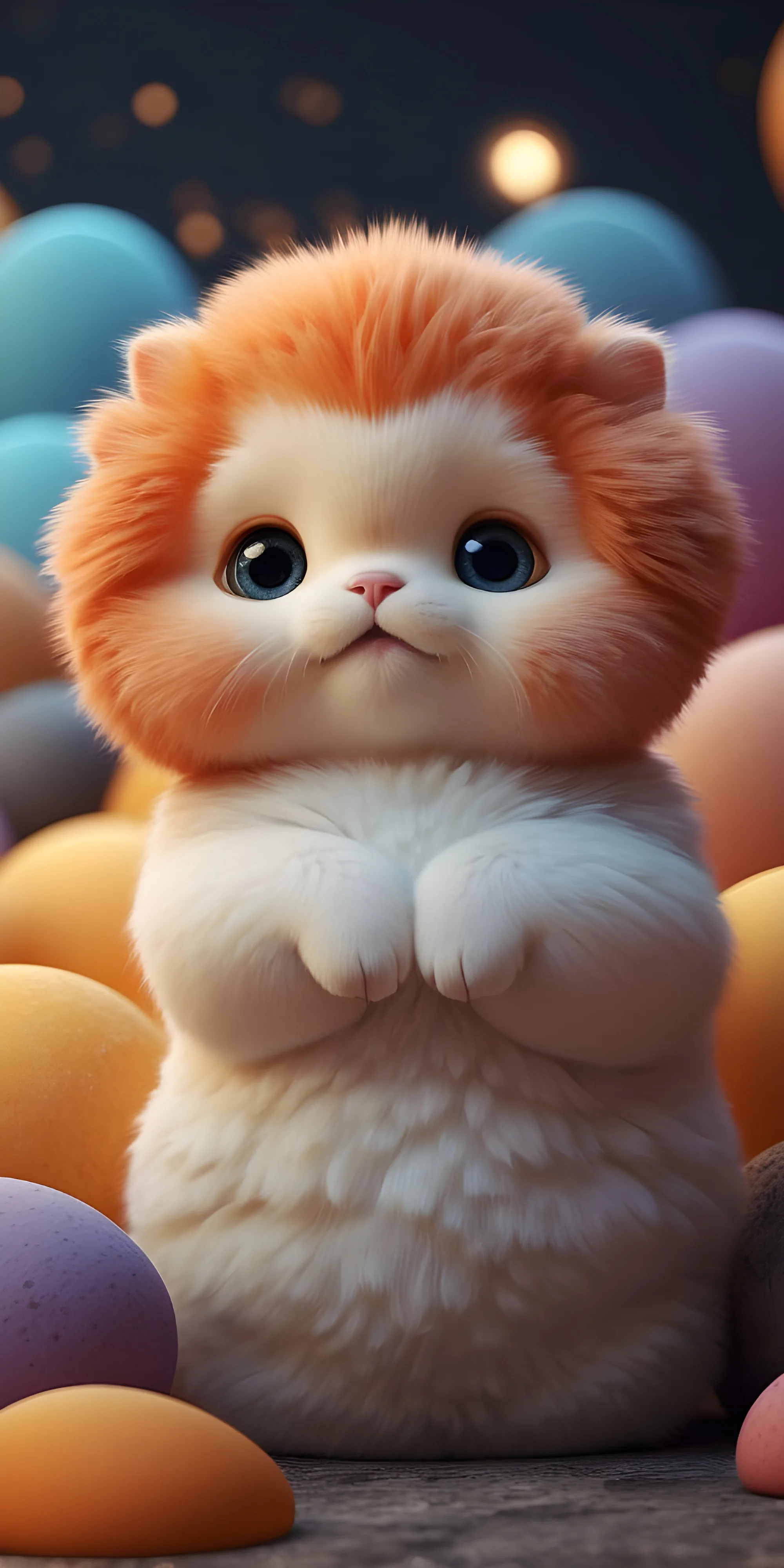 3D Cute Puffy Phone Wallpaper #58