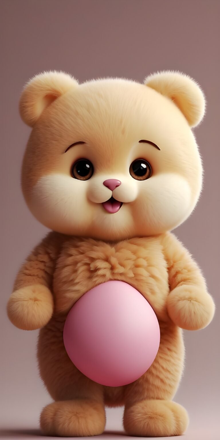 3D Teddy Bear Puffy Phone Wallpaper #72