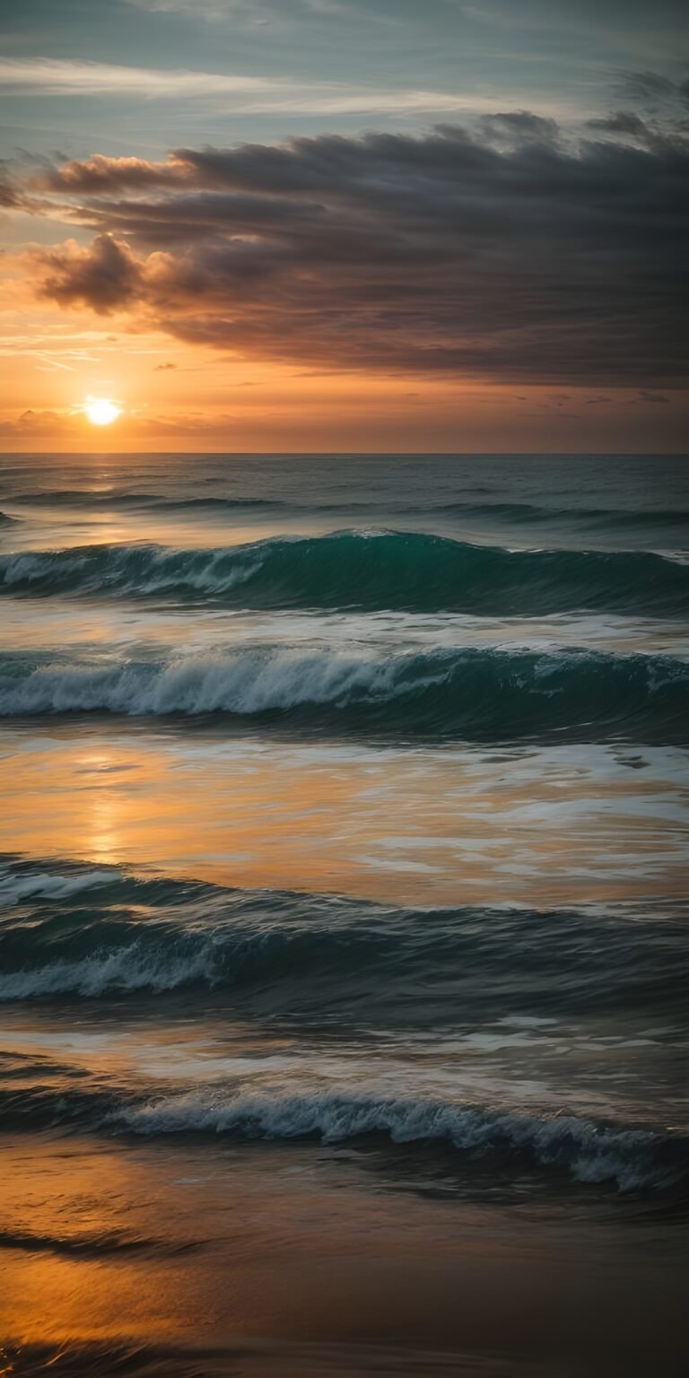 Beach Wallpaper for Phone, Sunrise, Nature