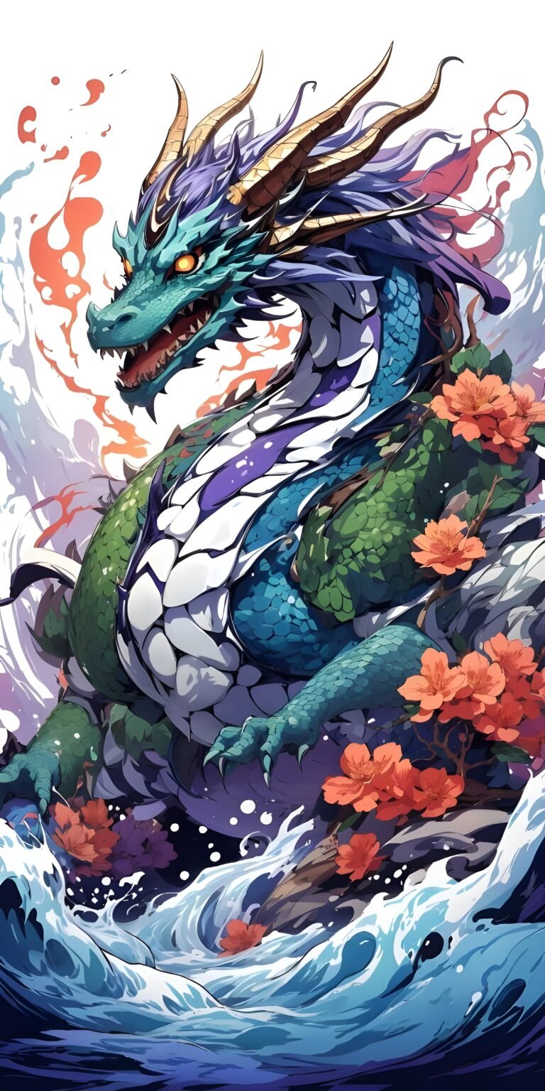 Best Blue Dragon Wallpaper for Mobile, White