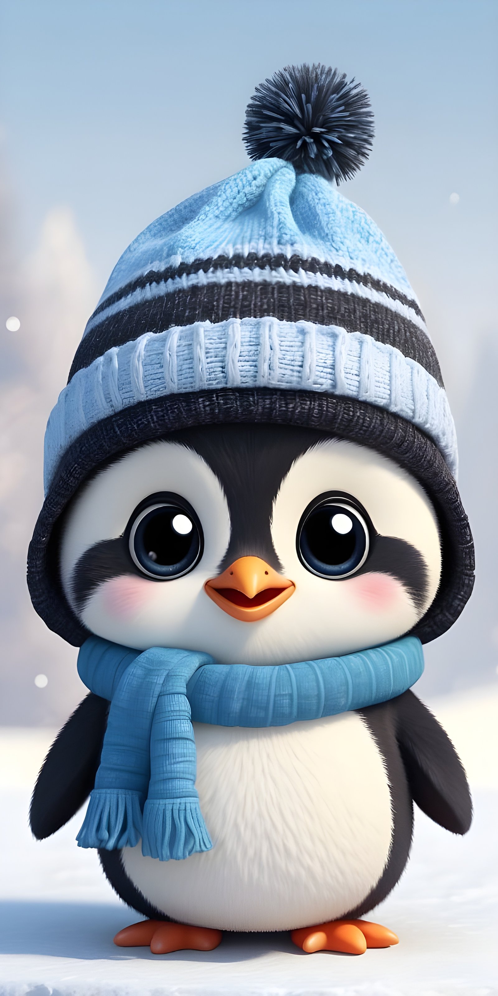 Best Cute Penguine Phone Wallpaper, Winter, Cartoon, Animal