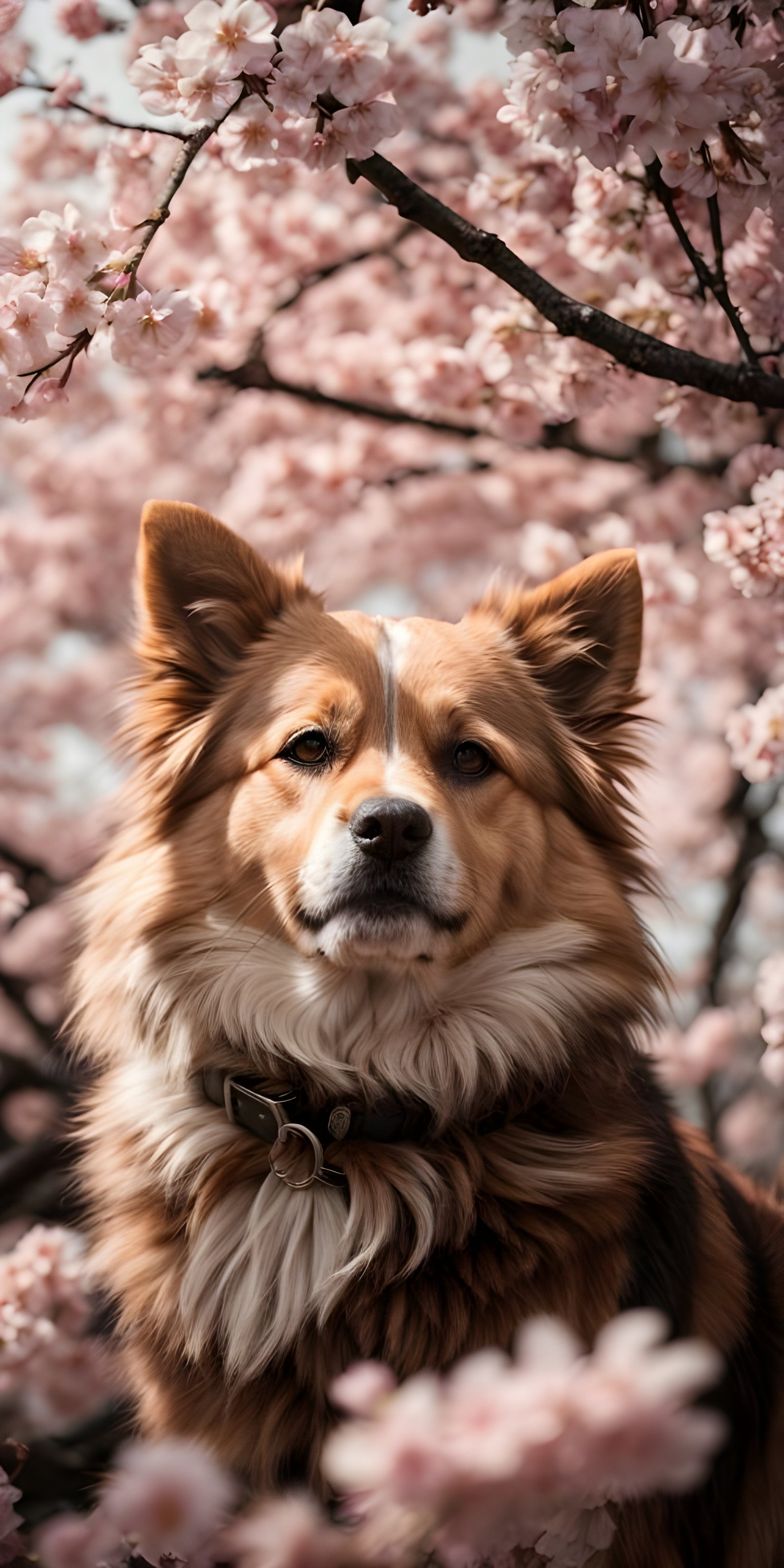 Blossom Dog Wallpaper iPhone