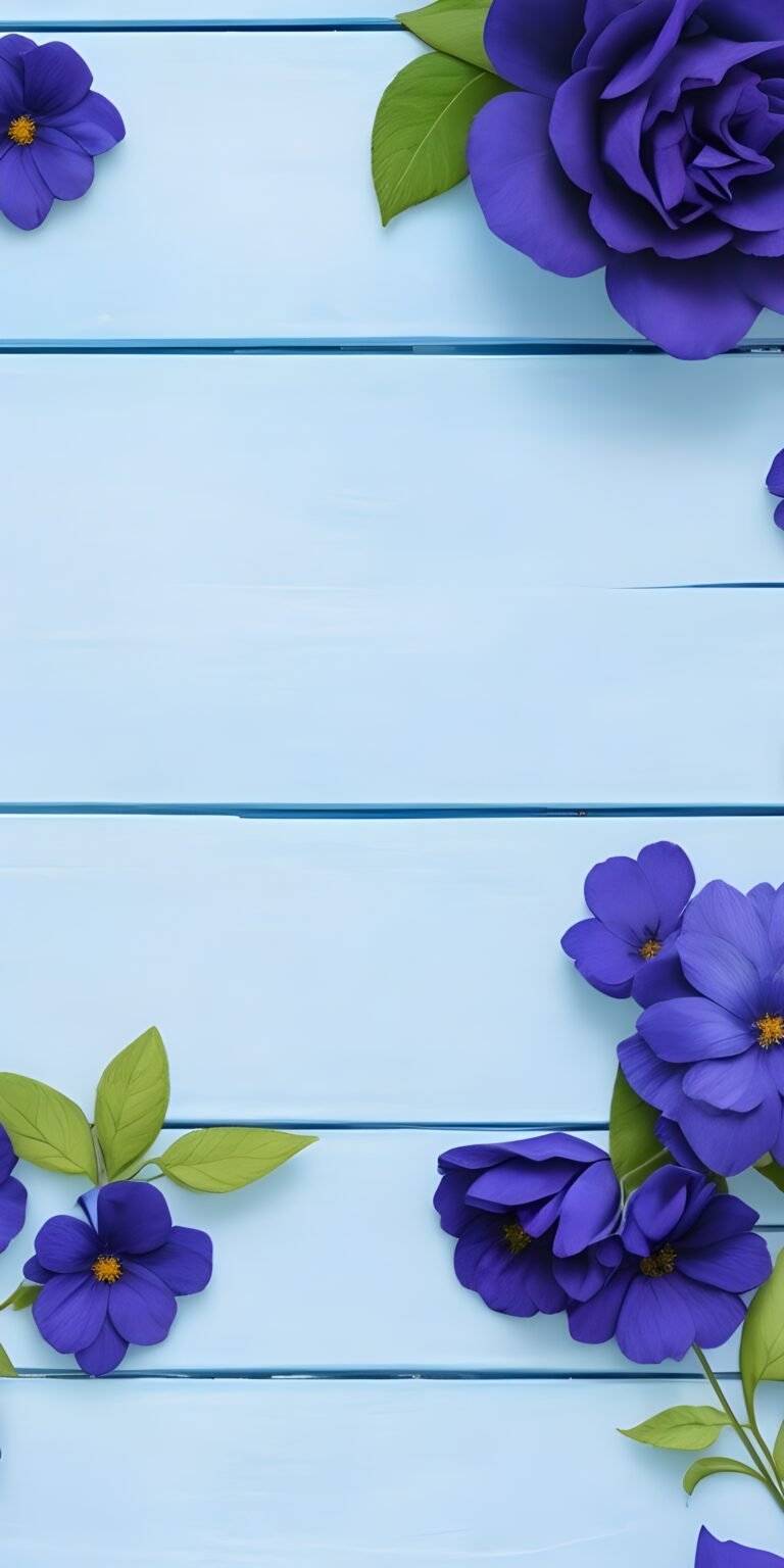 Blue Flower Abstract Mobile Wallpaper