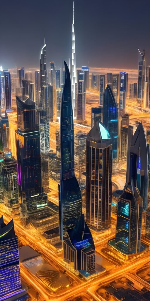 Buildings, City Night, Lights Wallpaper for Phone - MyWallpapers.in