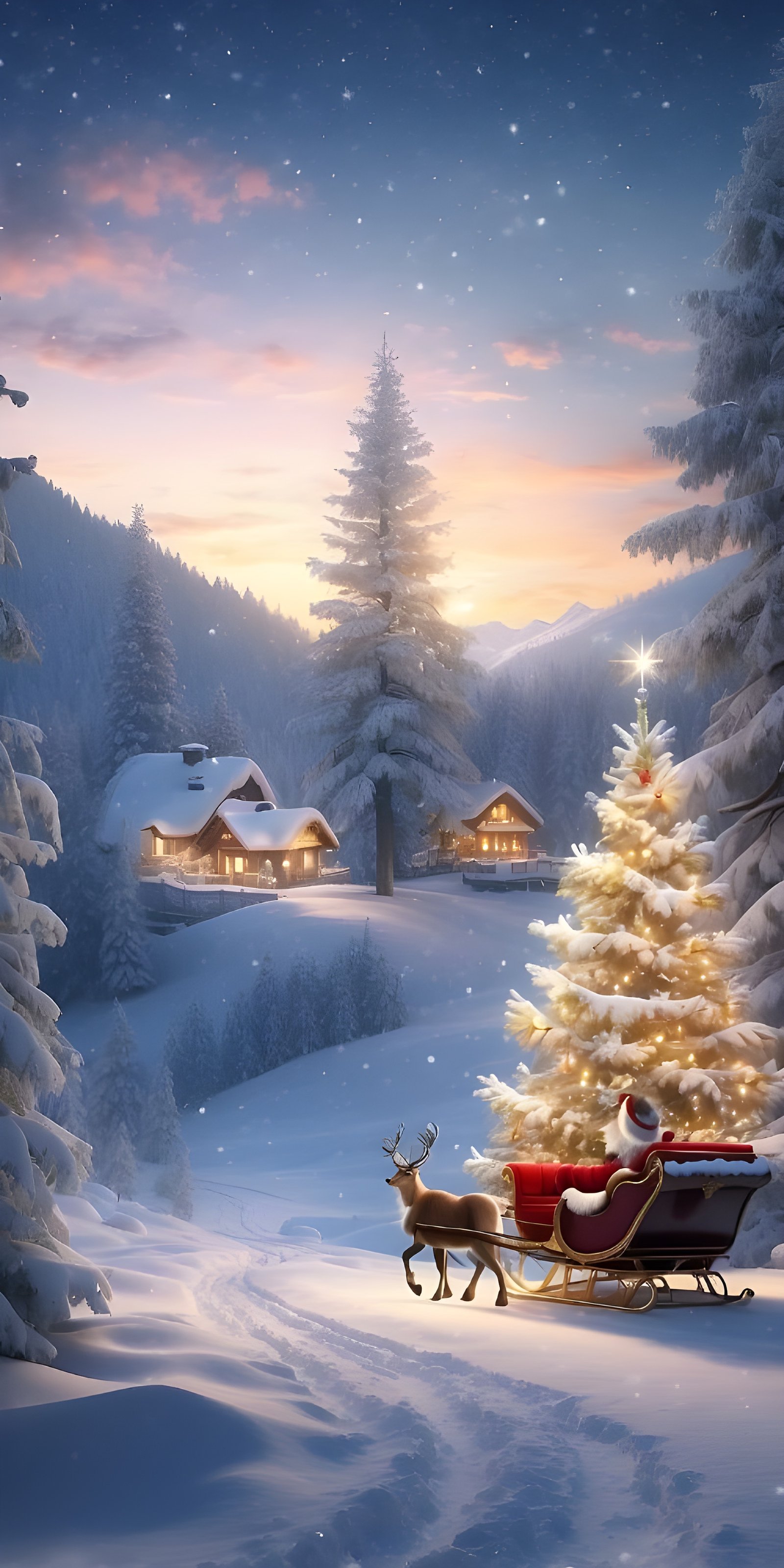 Christmas December Winter Phone Wallpaper