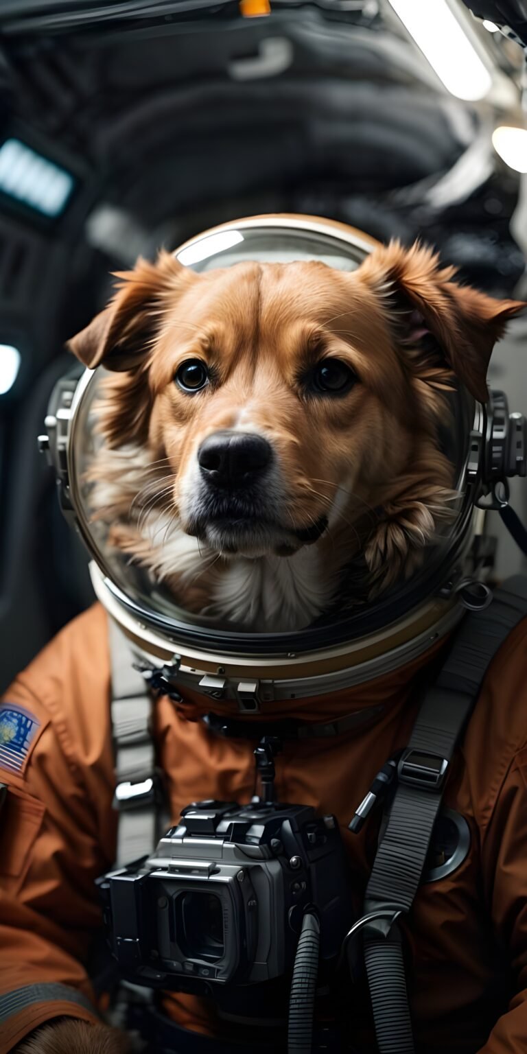 Dog Astronaut Phone Wallpaper