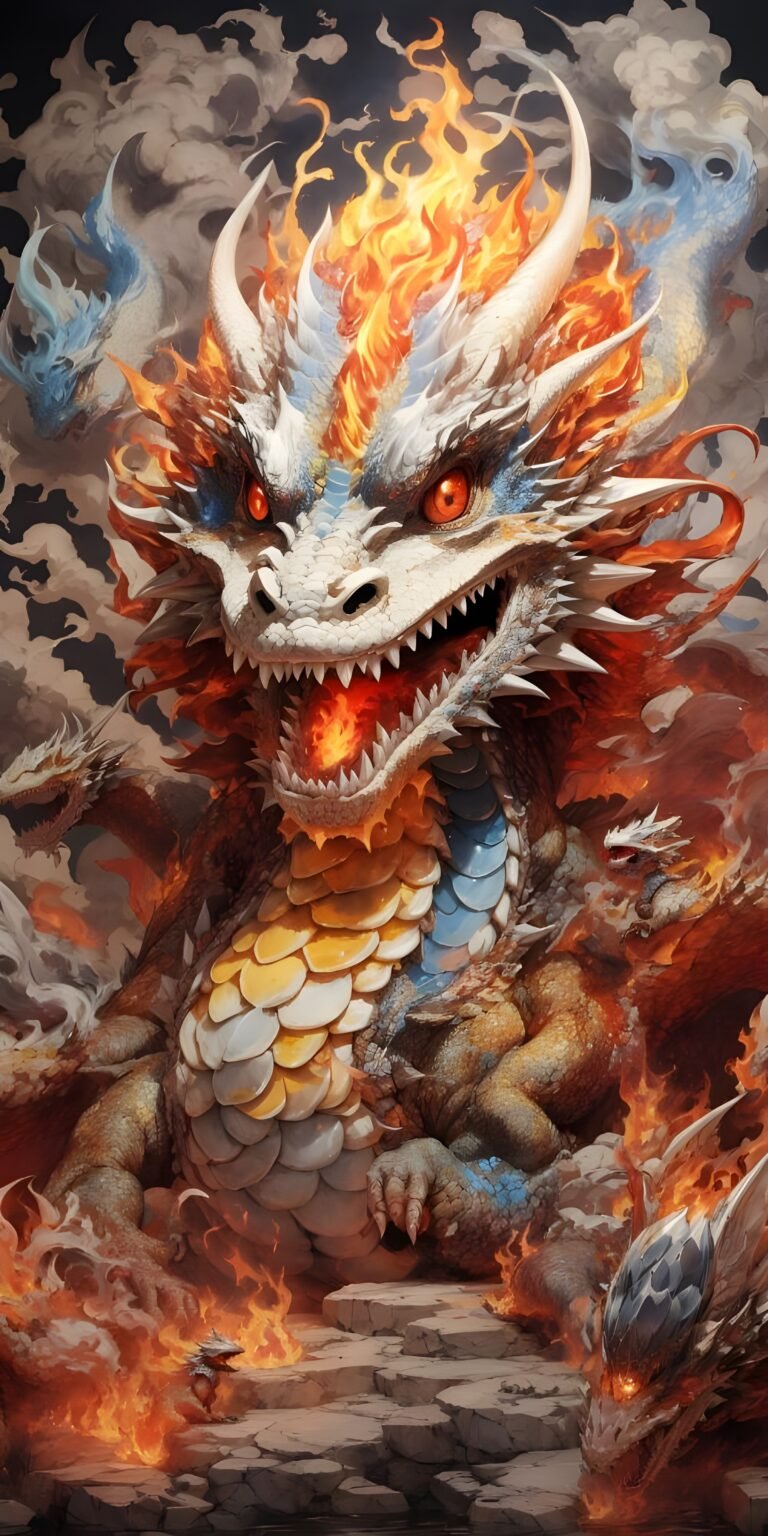 Dragon Phone Wallpaper, White