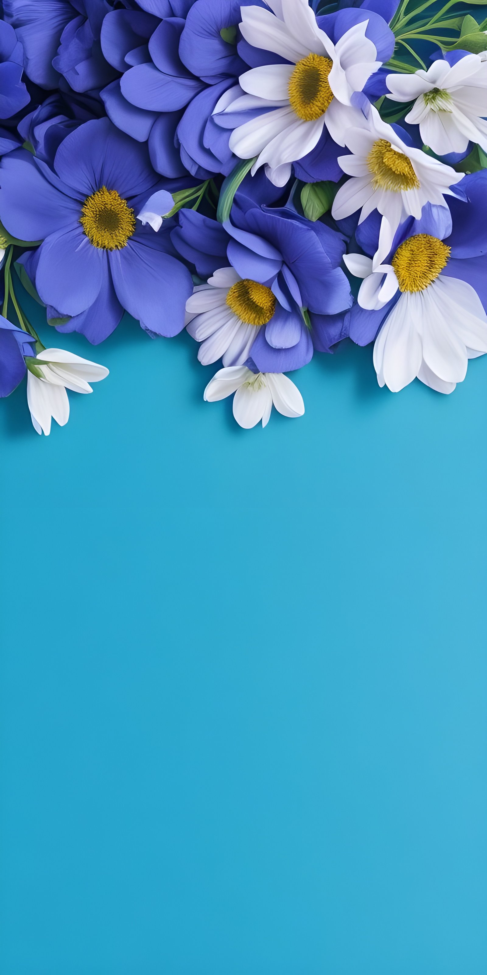 Flower Phone Wallpaper Picture, Blue