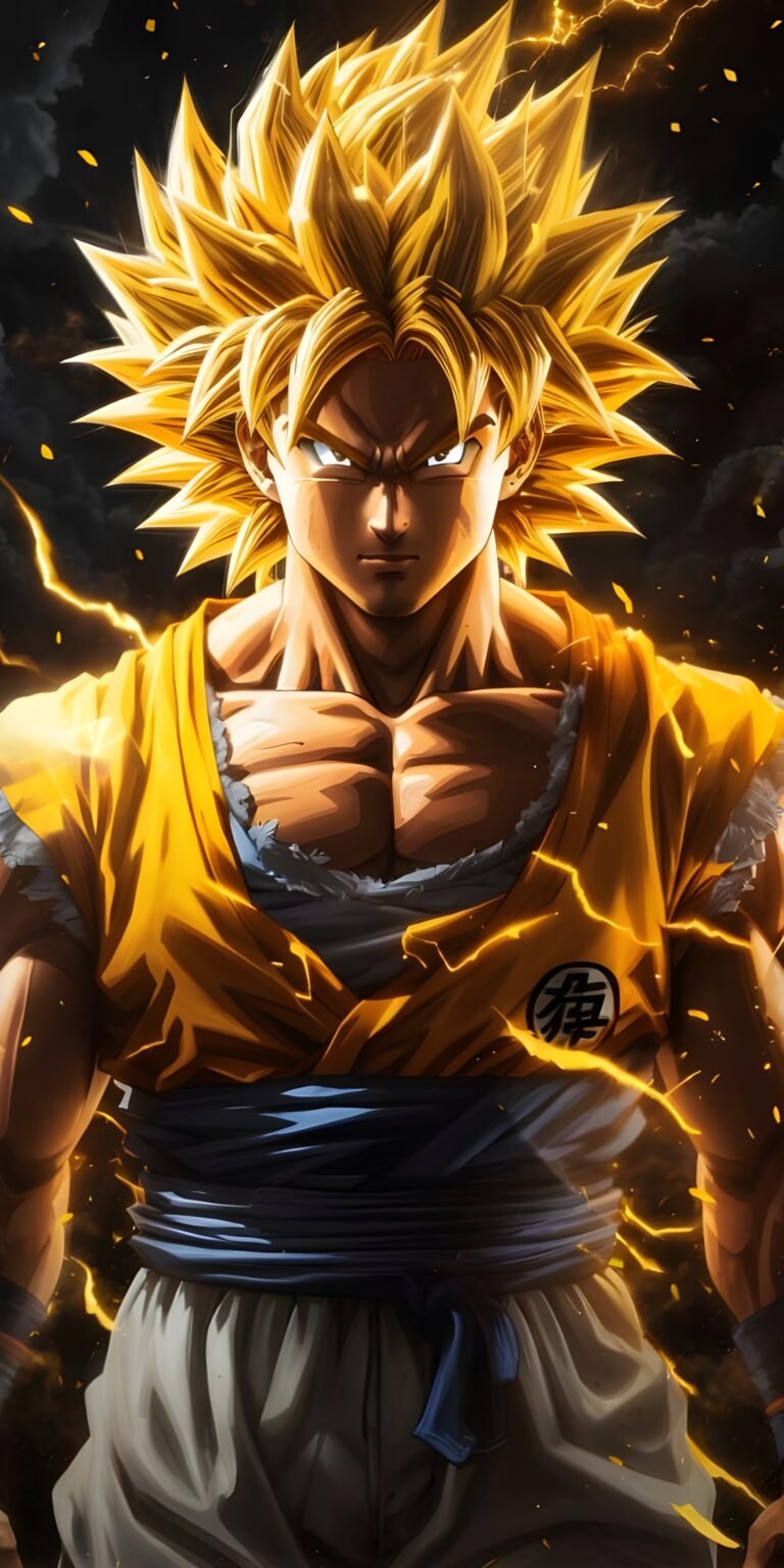 Goku Phone Wallpaper, Yellow, Anime