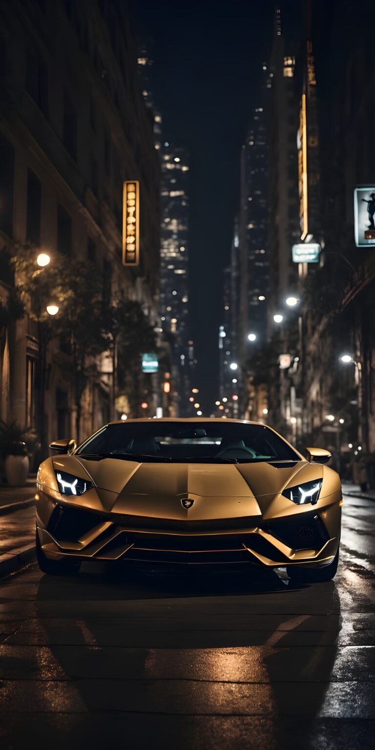 Golden Lamborghini Car Phone Wallpaper Download