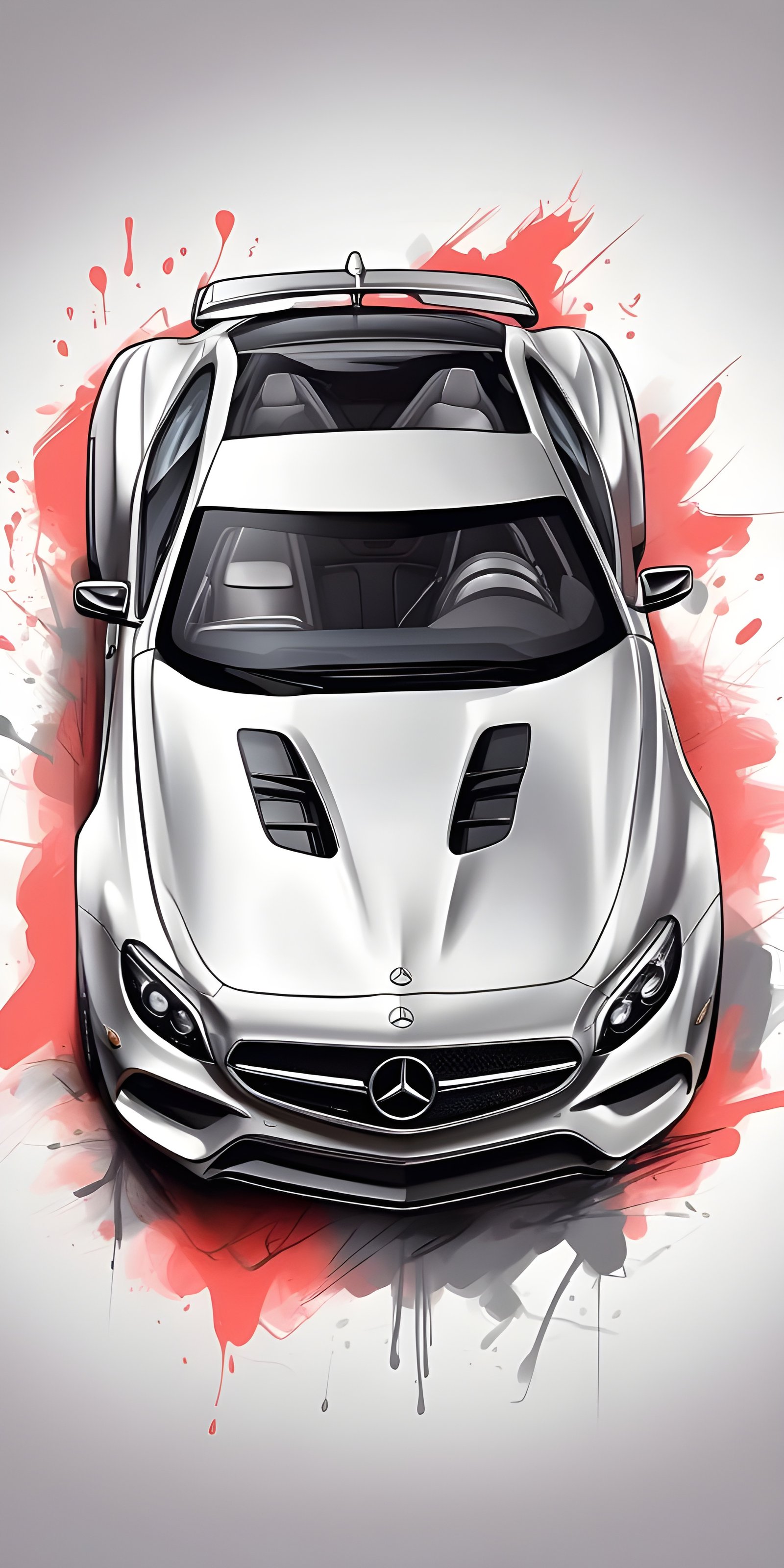 Mercedes Car Phone Wallpaper, White
