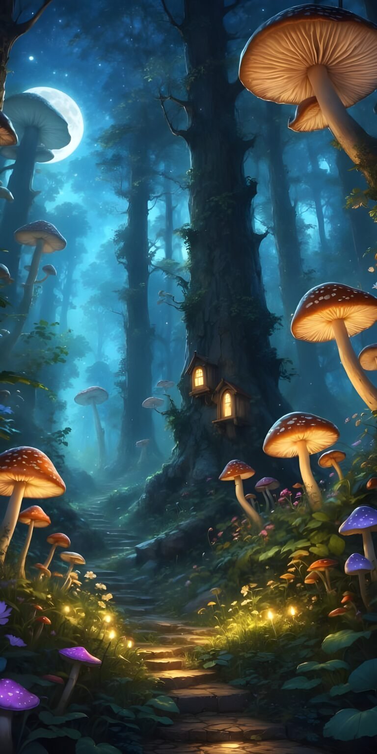 Mushroom Colorful Phone Wallpaper