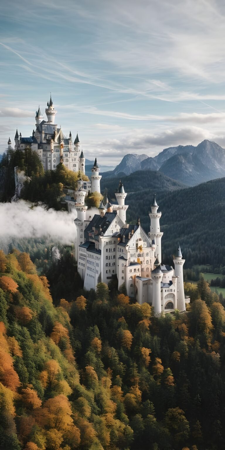 Neuschwanstein Castle in Bavaria, Germany, World Places