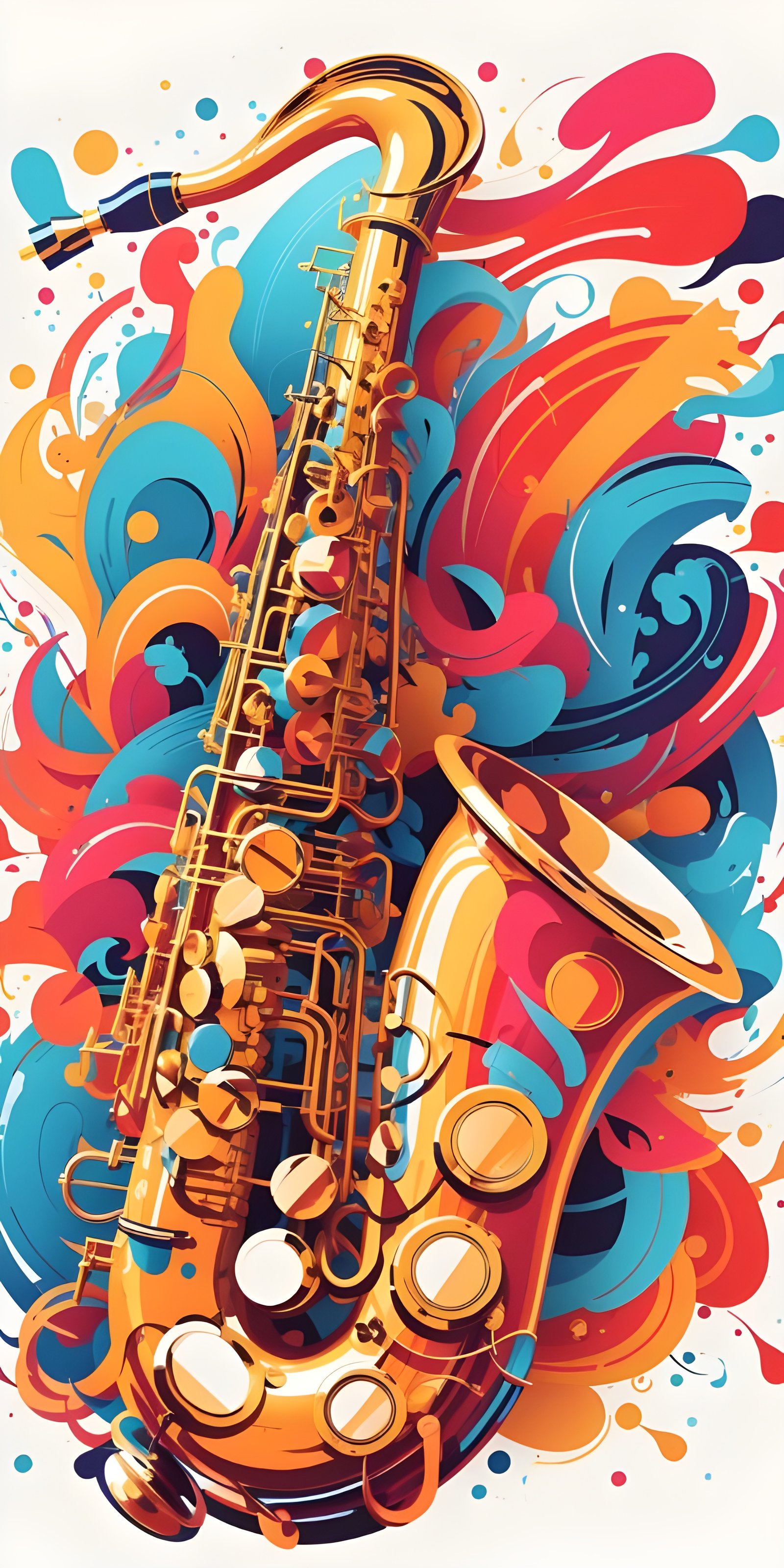 Saxophone wallpaper for Phone, White, Music