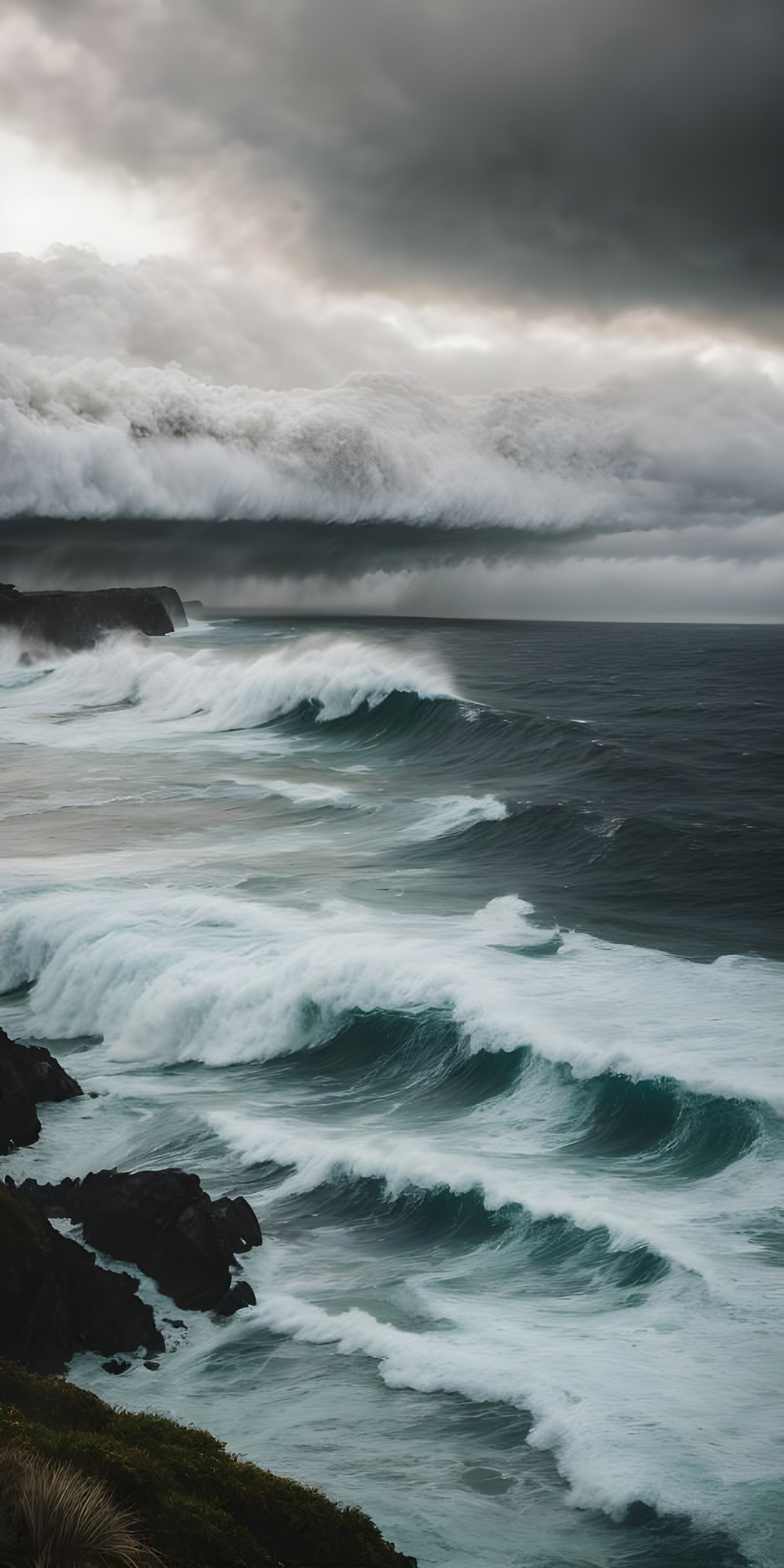 Sea Waves Nature Phone Wallpaper, Water