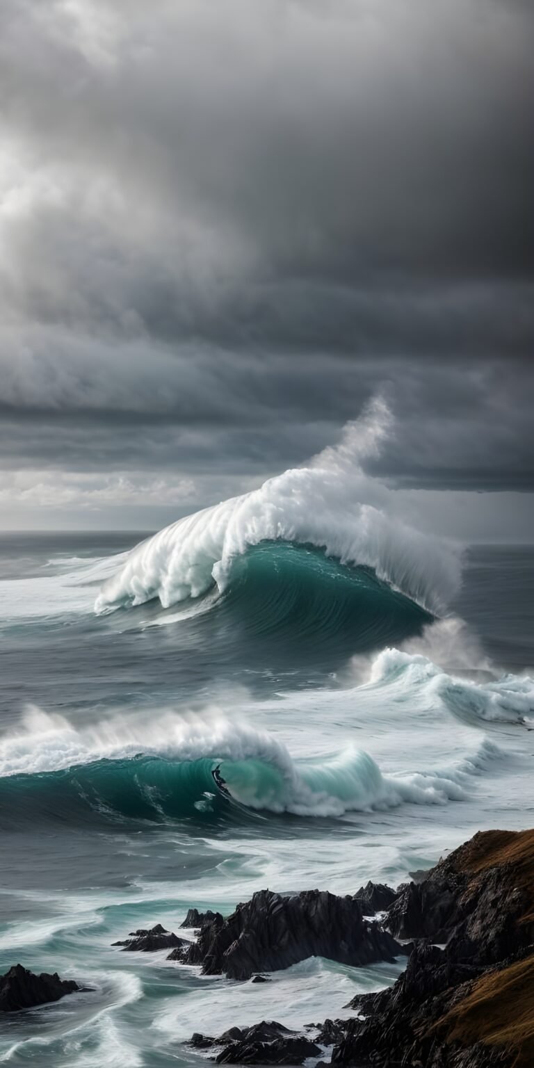 Sea Waves Phone Wallpaper Nature