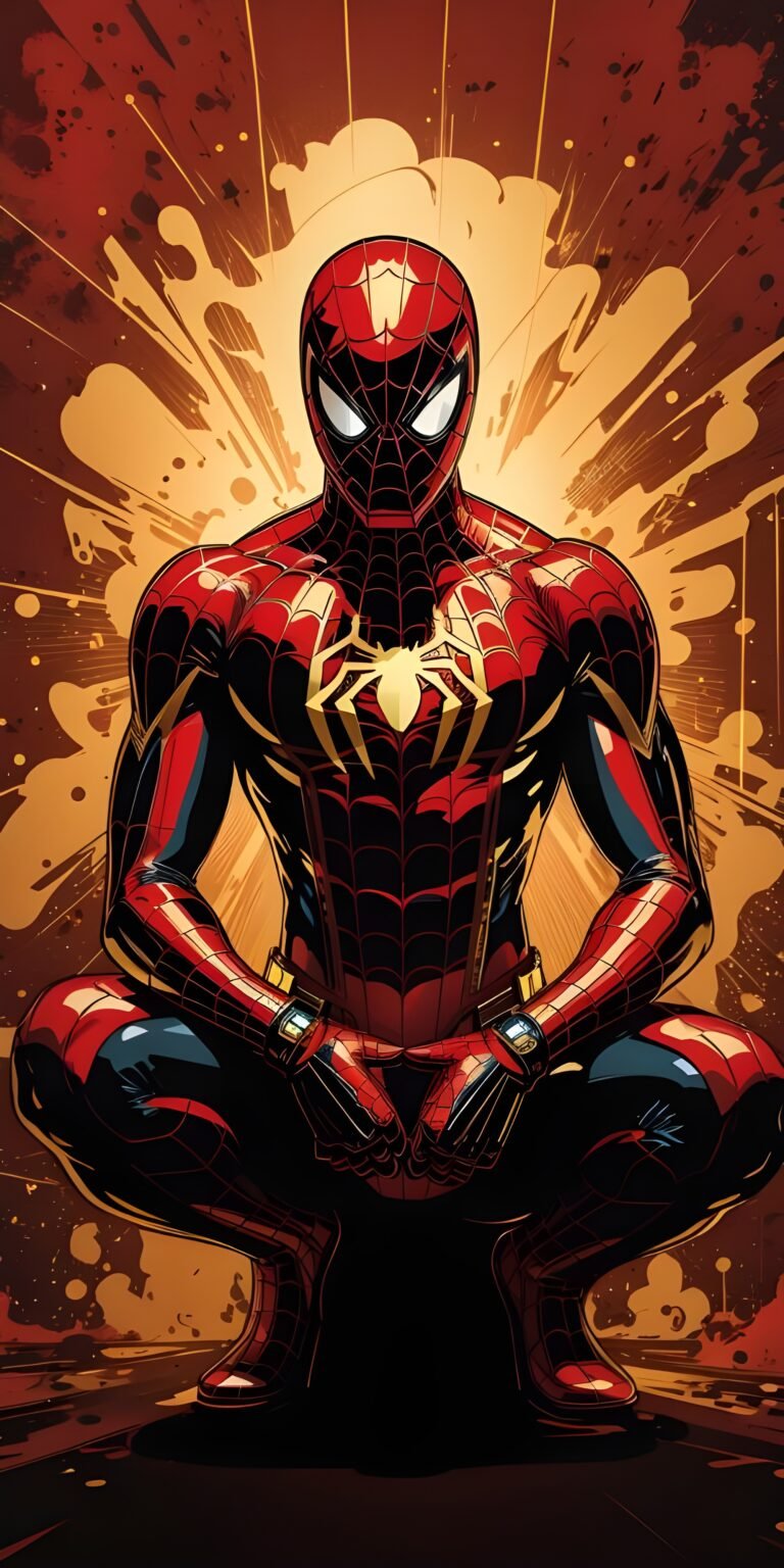 Spiderman Superhero, Red Phone Wallpaper